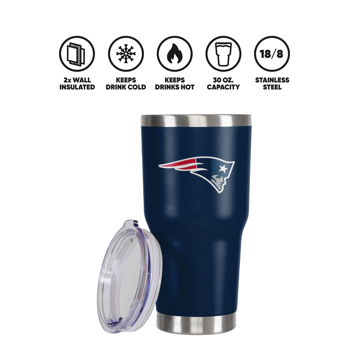 New England Patriots NFL Team Logo 30 oz Tumbler