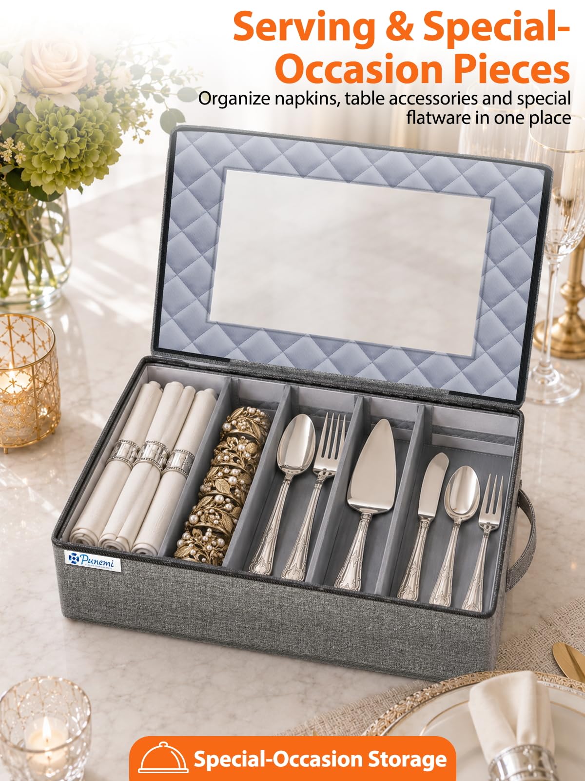Hard Shell Silverware Storage Box (2 Count)