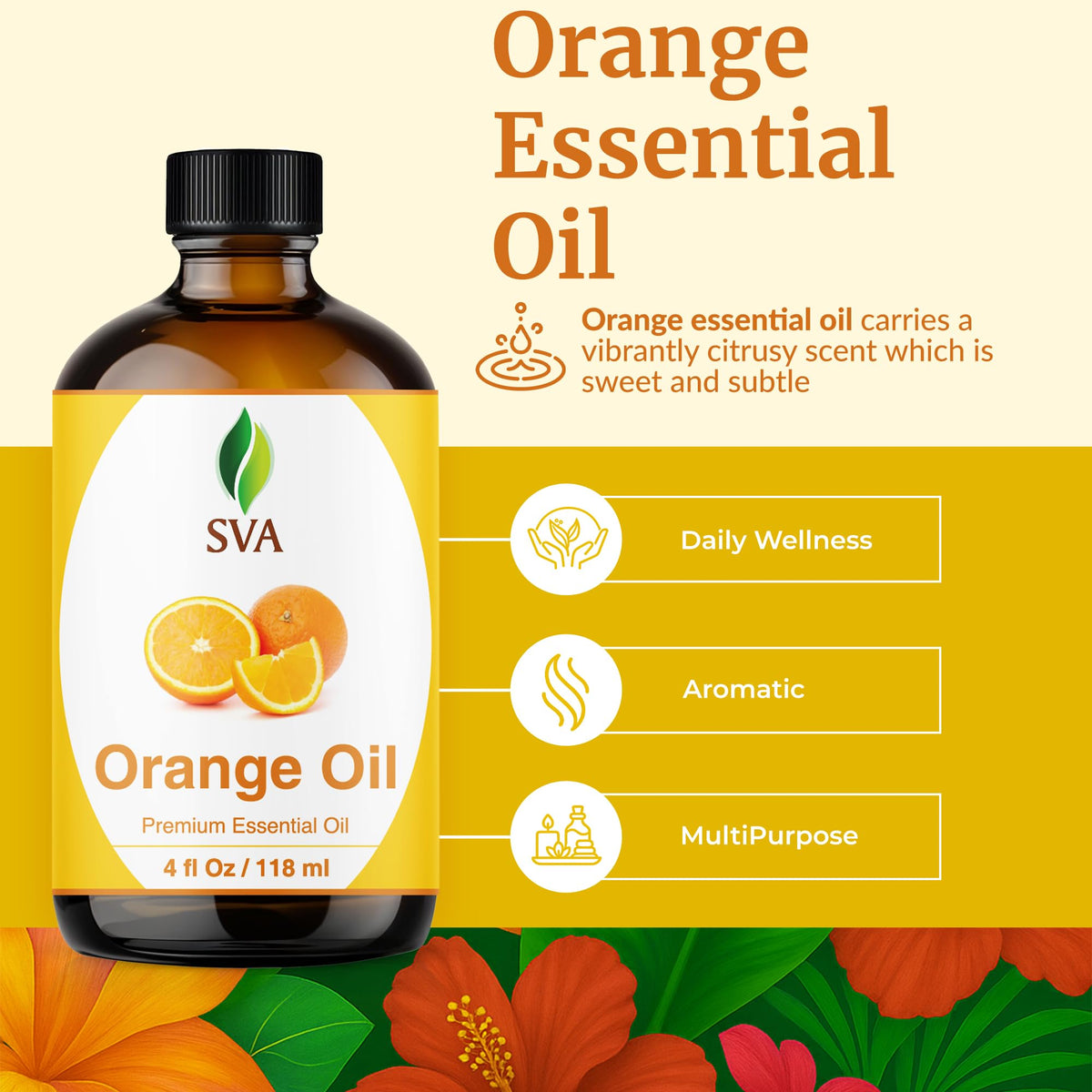 SVA Orange Essential Oil (4 Fl Oz)