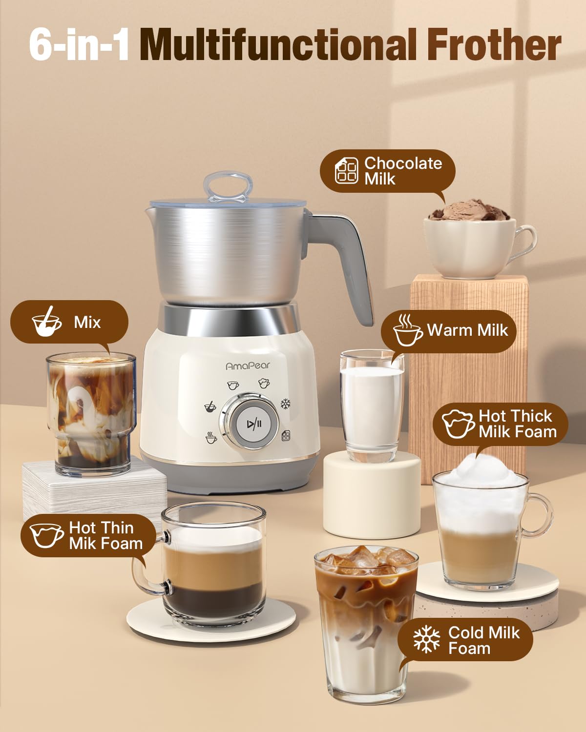 Electric Milk Frother and Steamer