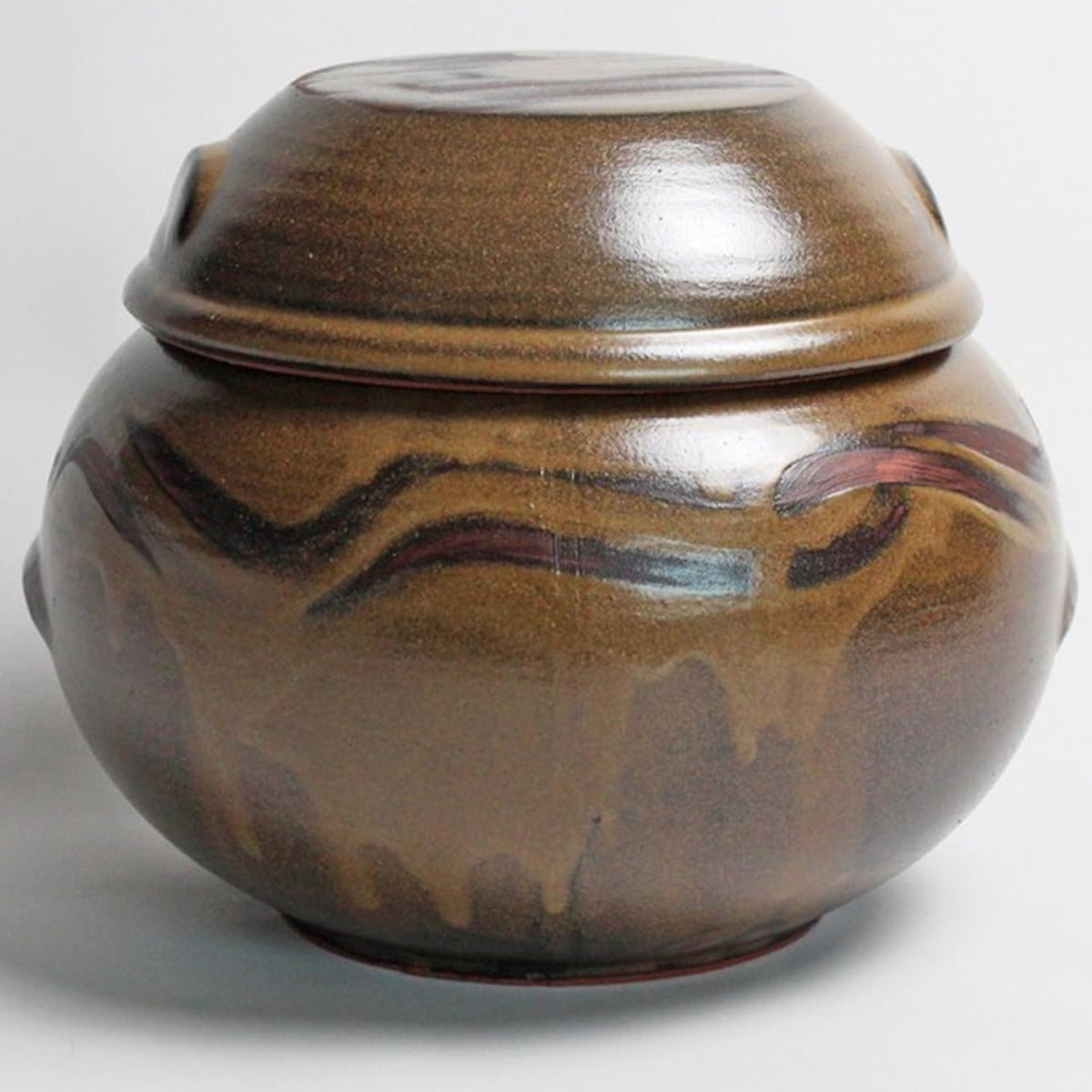 Earthenware Onggi Korean Traditional Clay Jar Ceramic Canister
