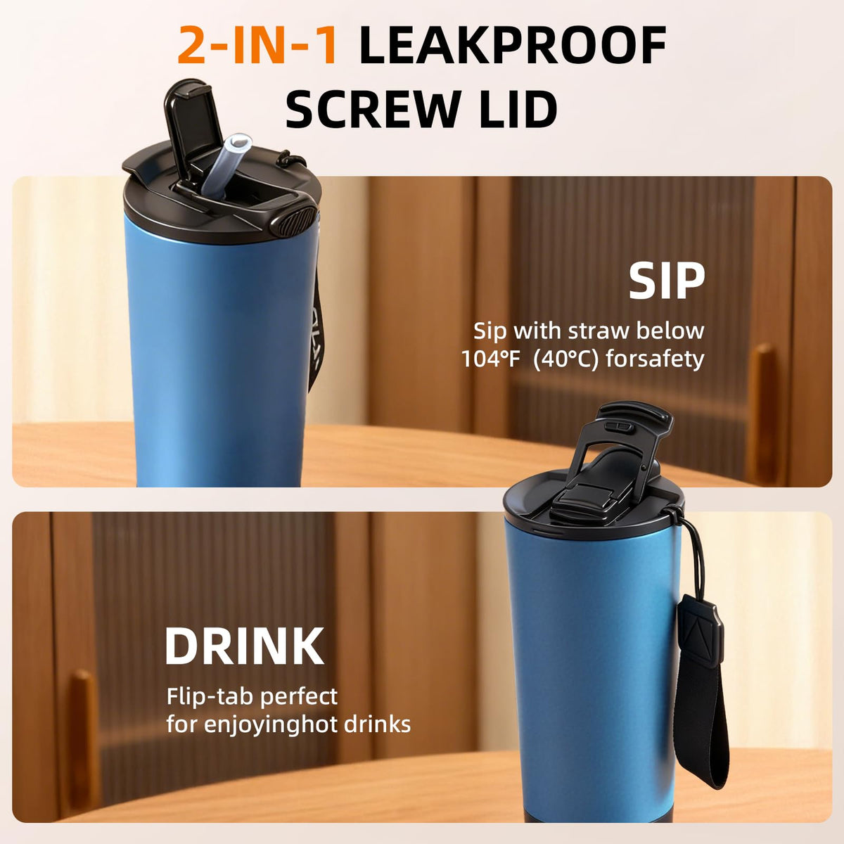 Temperature Control Heated Travel Mug Smart Self Heating Coffee Mug 20 Oz App Controlled LED Display coffee serving sets mug kept at a constant temperature for 4