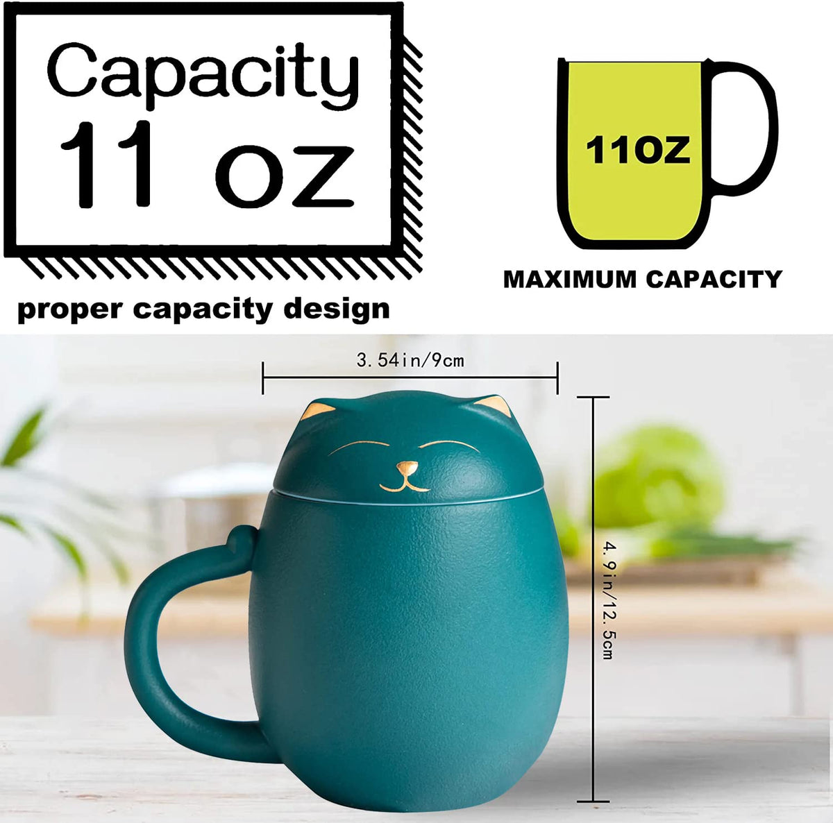 Ceramic Tea Mug with Infuser and Lid