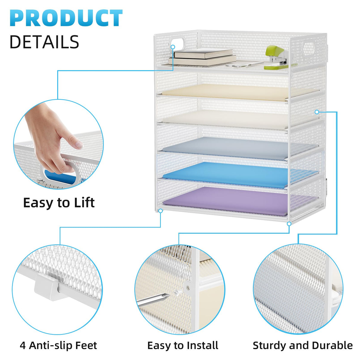 2 Pack Desk Organizer with Handle