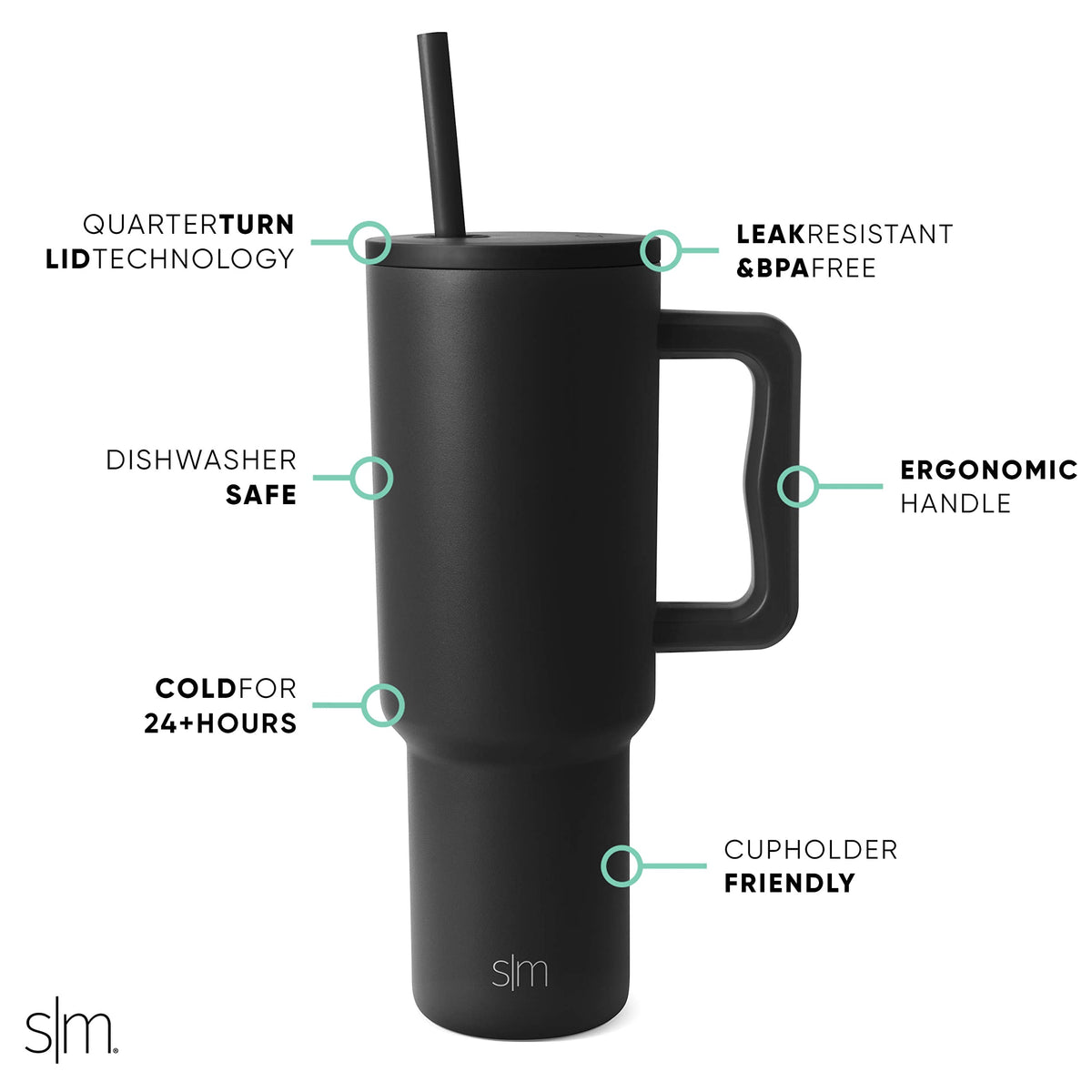 Wicked Tumbler with Handle and Straw