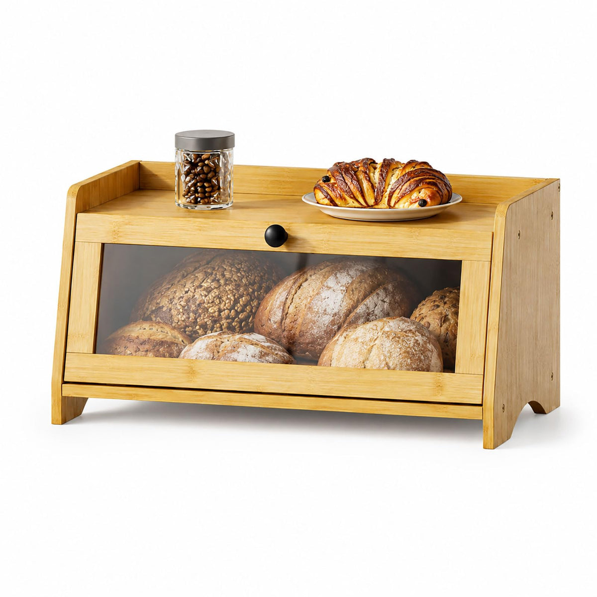 Bamboo Bread Box for Kitchen Countertop