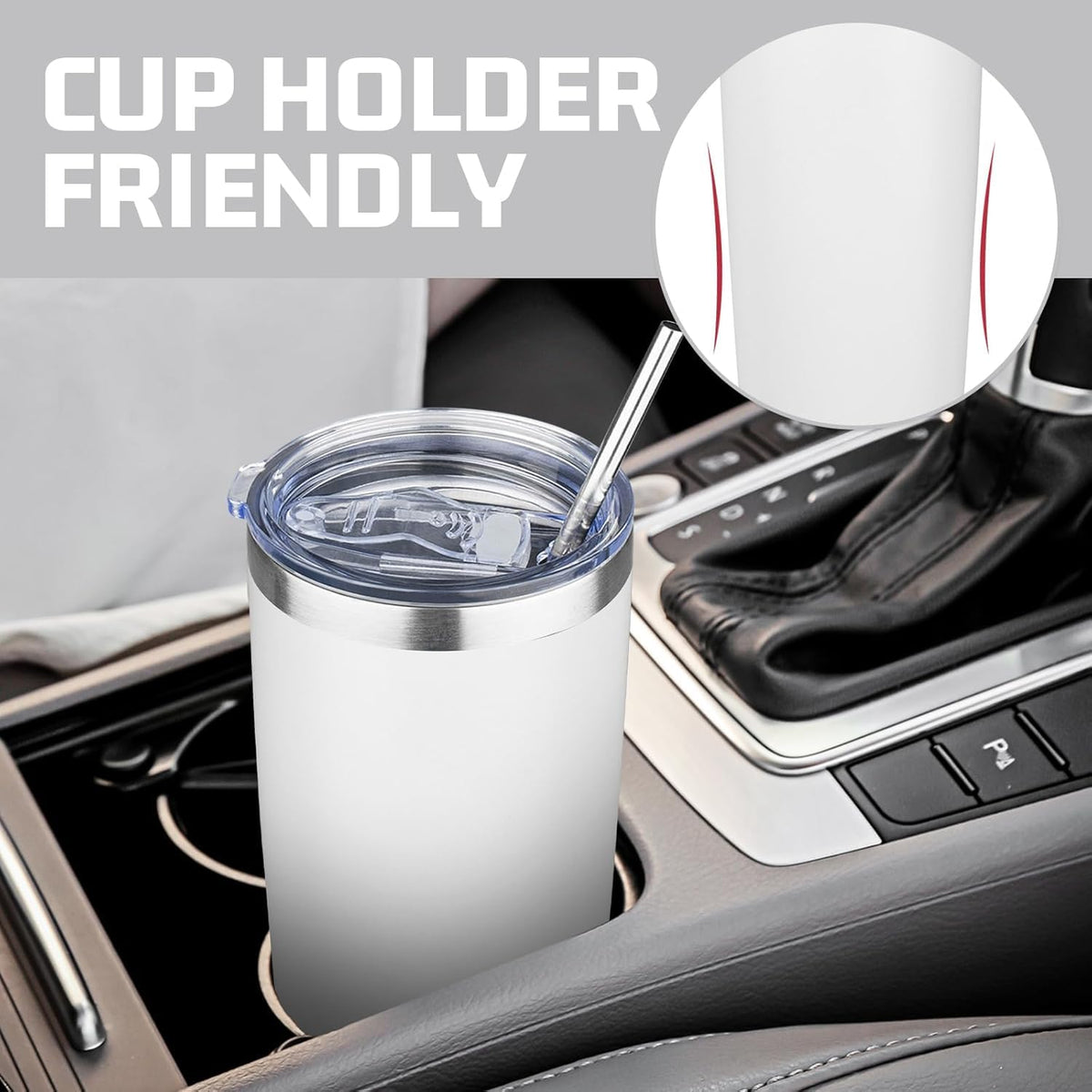 20 oz Tumbler with Lids and Straws (6 Count)