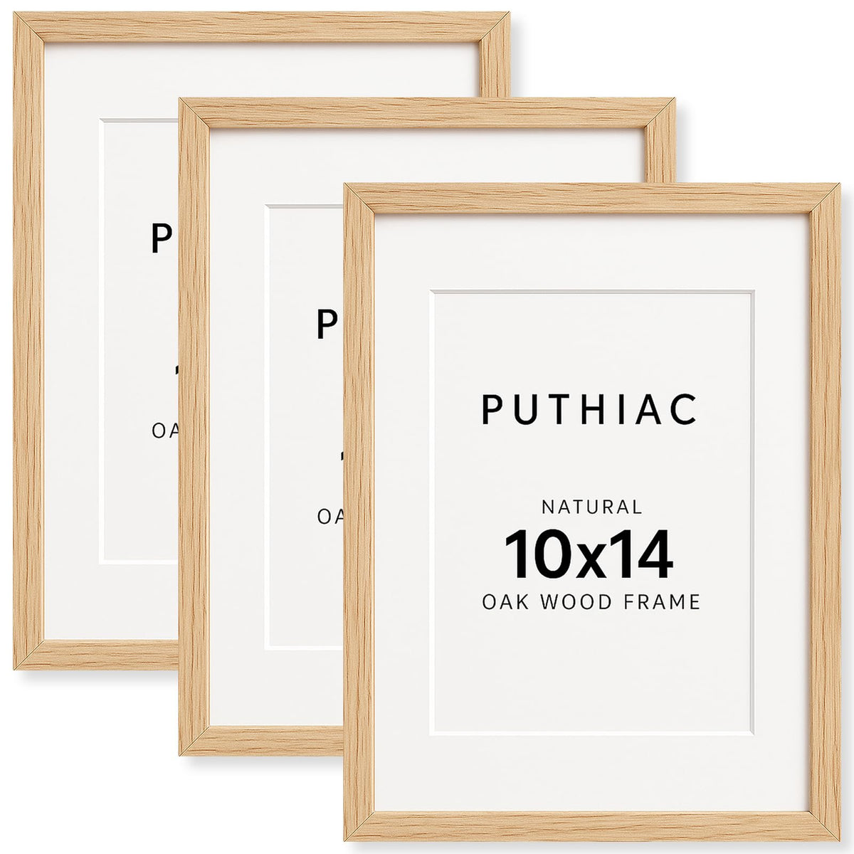 10x14 Solid Oak Wood Picture Frames (3 Count)
