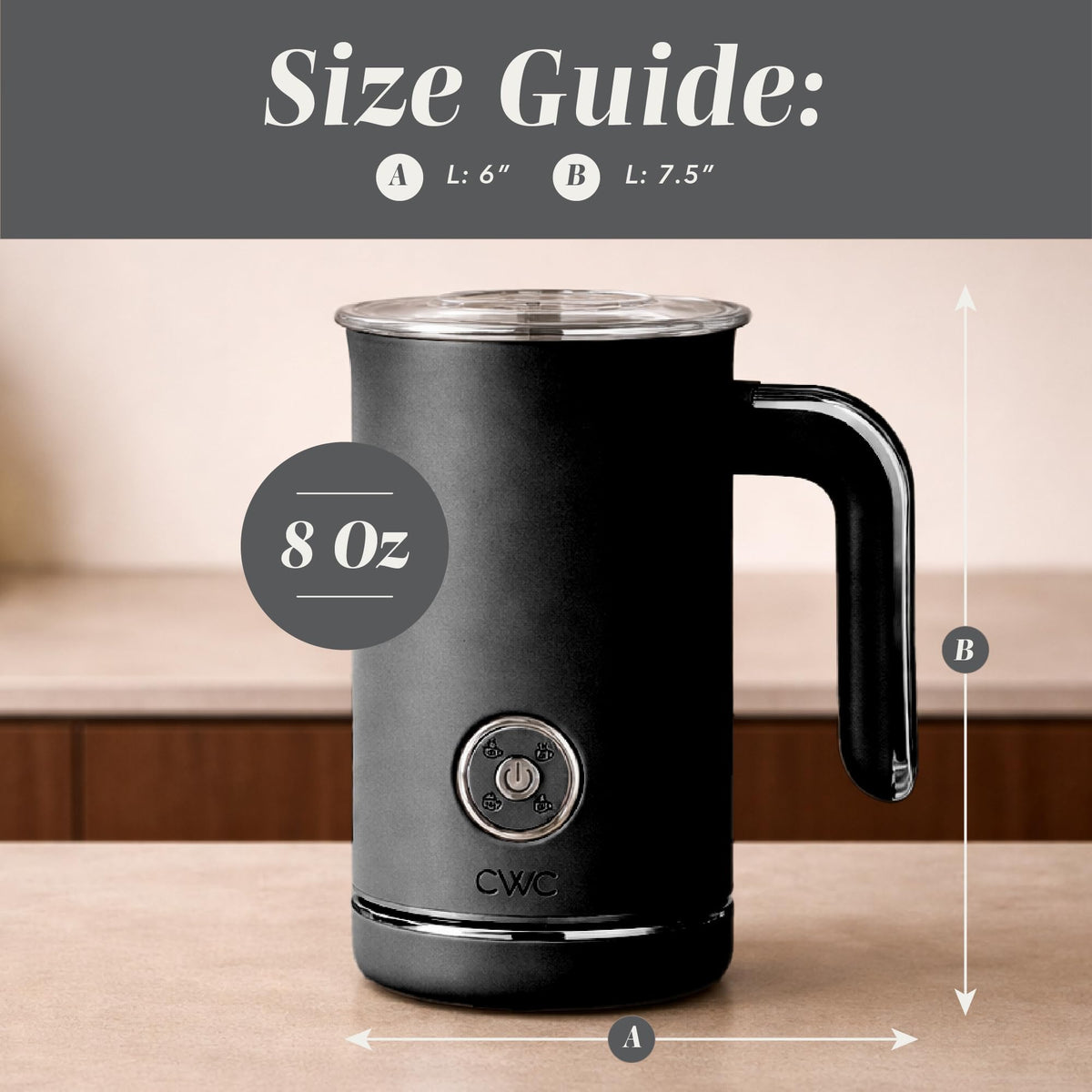 4-in-1 Electric Milk Steamer and Frother - 2-Minute Heating and Frothing, Hot and Cold Foam Maker for Coffee, Latte, Cappuccino, Macchiato, Milk Warmer, Auto Shut Off, Black