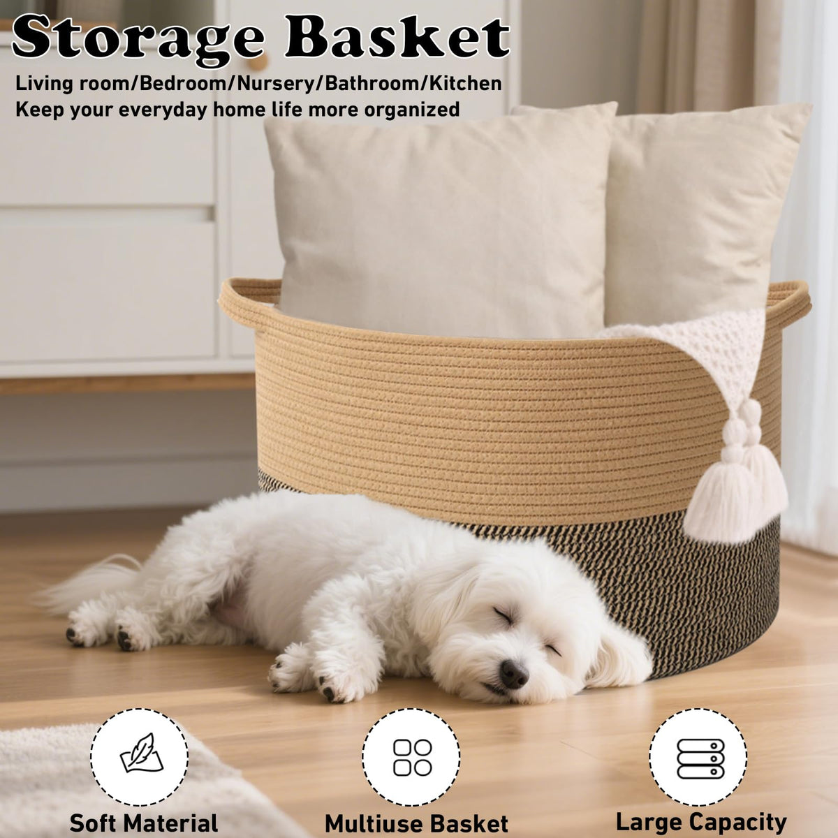 115L Extra Large Blanket Basket