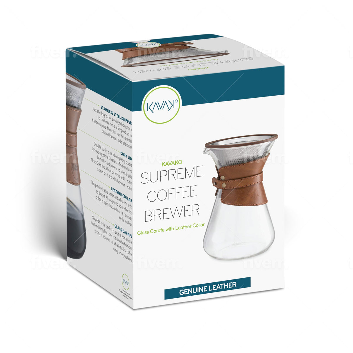 Pour Over Coffee Maker Set with Double