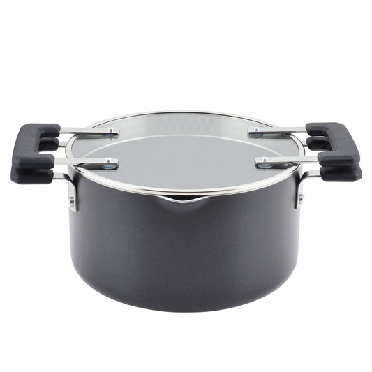 Cookstart DiamondMax Nonstick Straining Saucepot with Lid