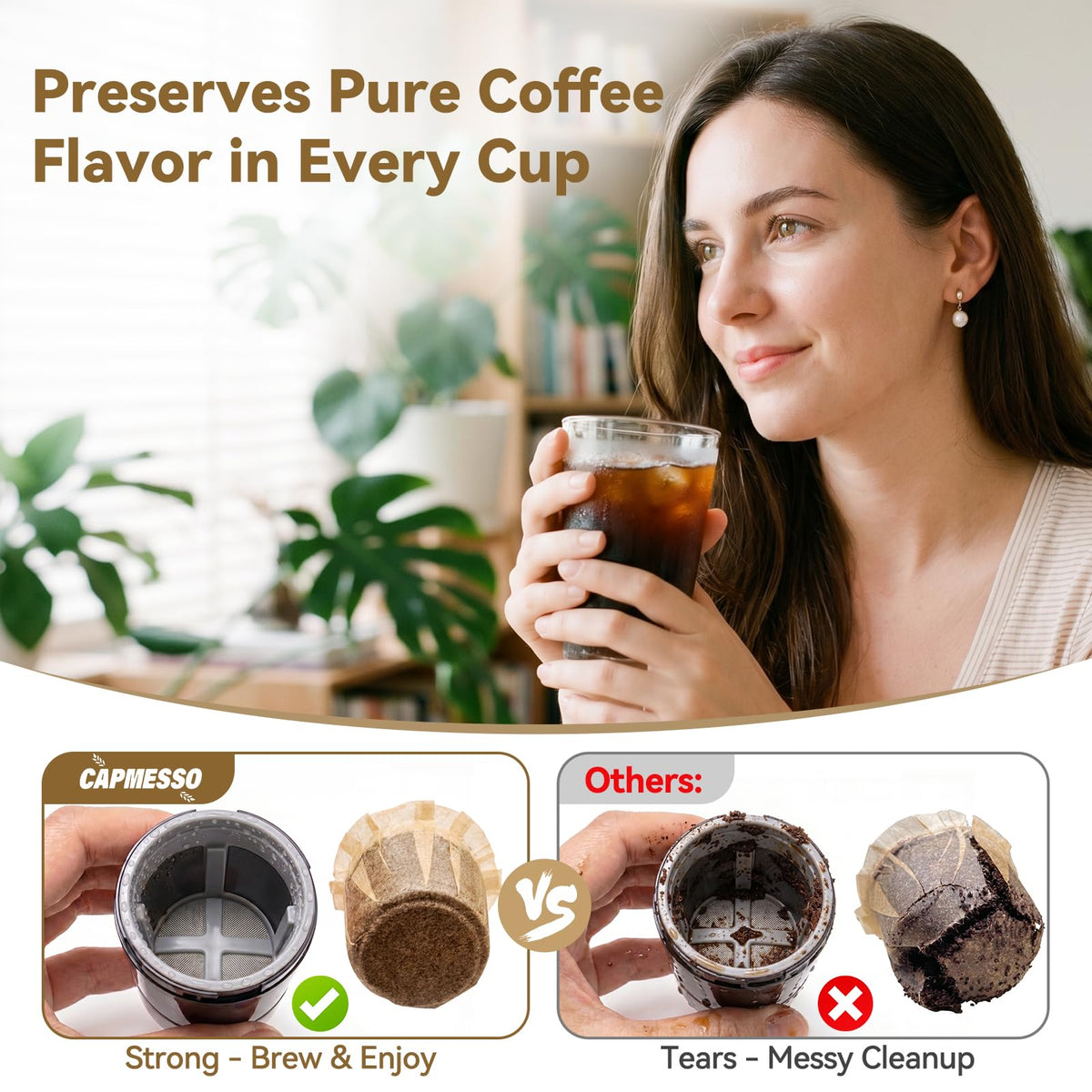 Disposable Coffee Filters 2.1"H (100 Count)