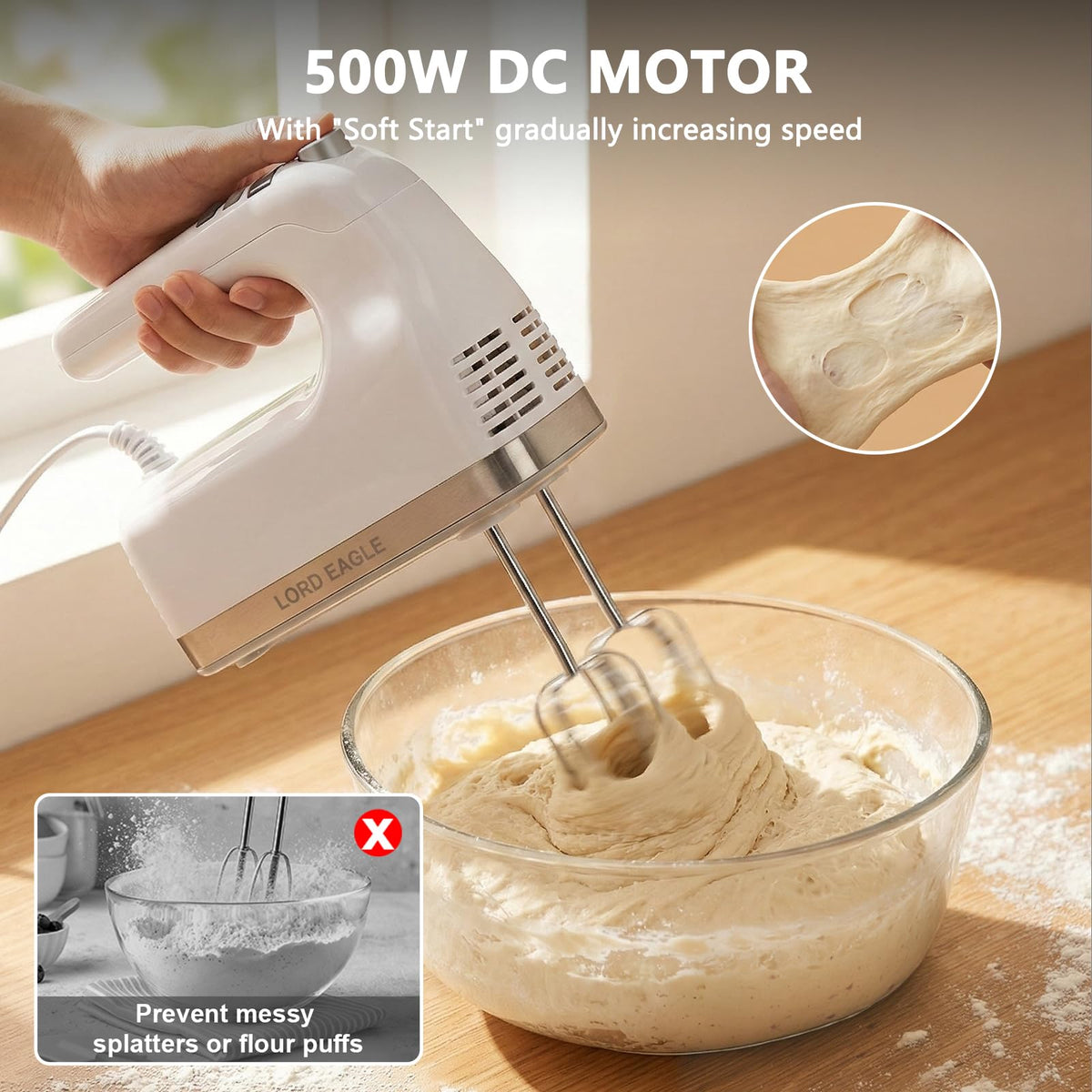 9 Speed Digital Hand Mixer Electric Handheld (6 Count)