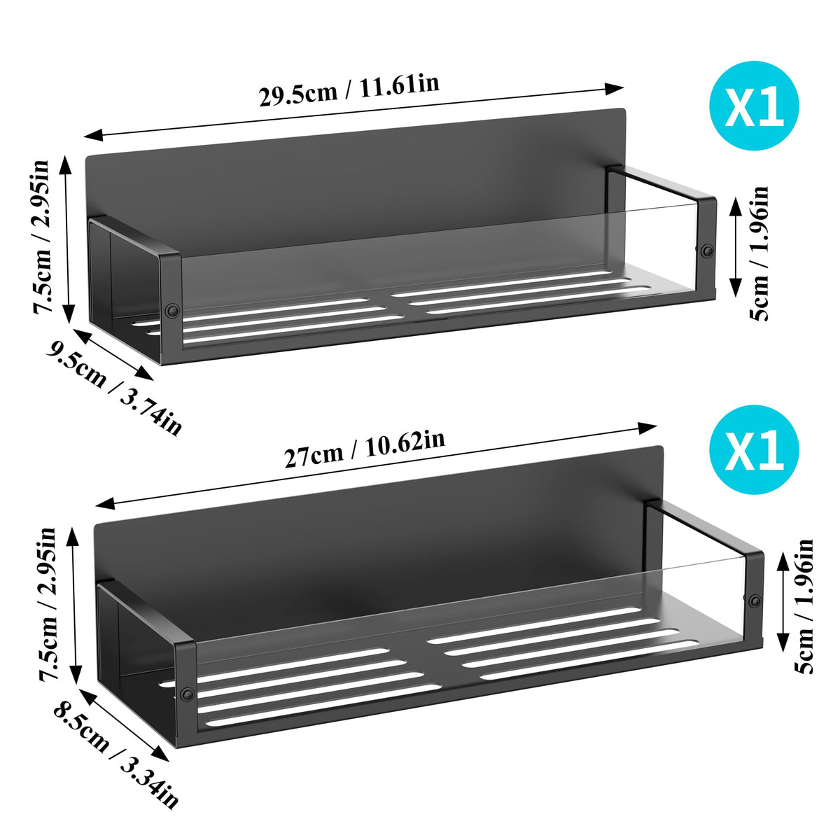 Metal Magnetic Spice Rack for Refrigerator Clear