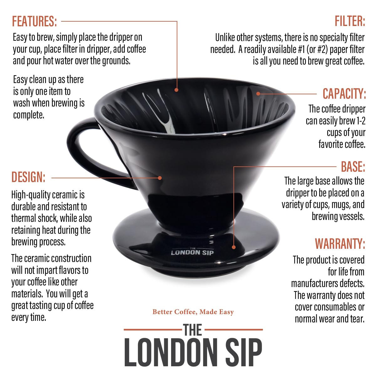 Ceramic Coffee Dripper Pour Over Ceramic Coffee Maker