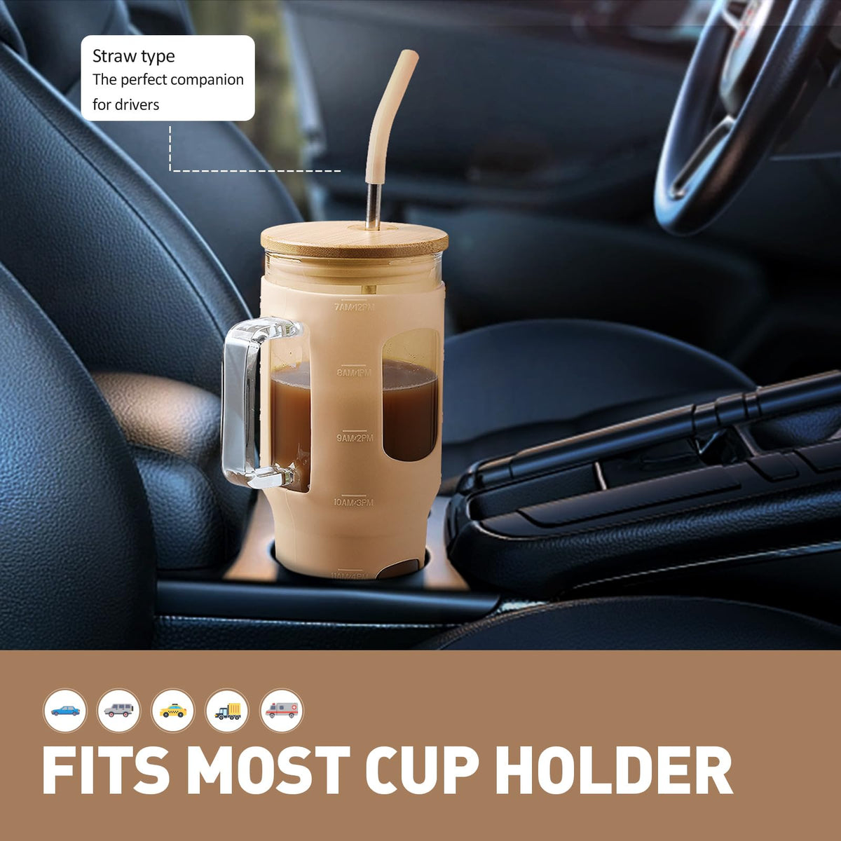 Glass Tumbler with Lid