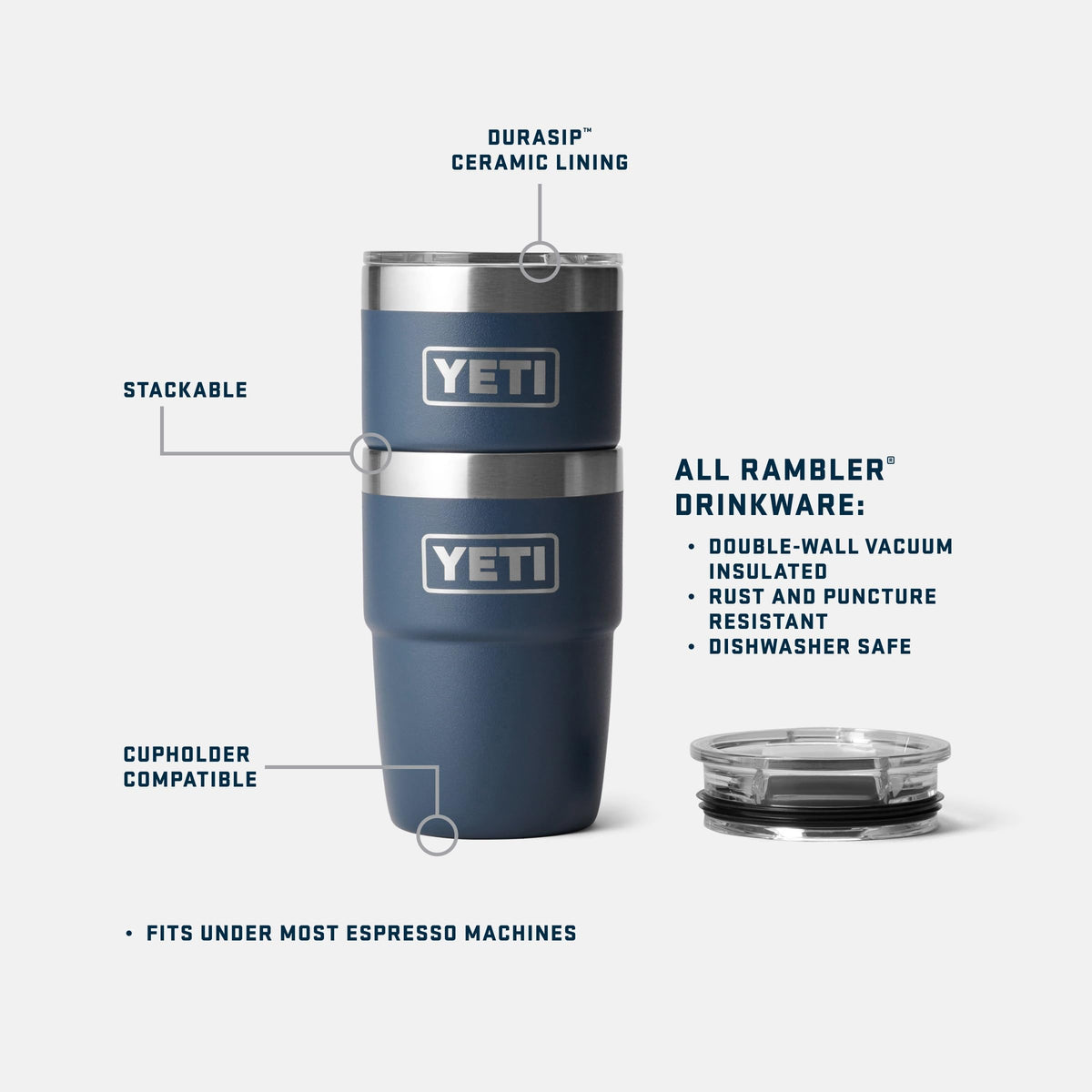 Rambler 8 oz Insulated Coffee Mug with Lid