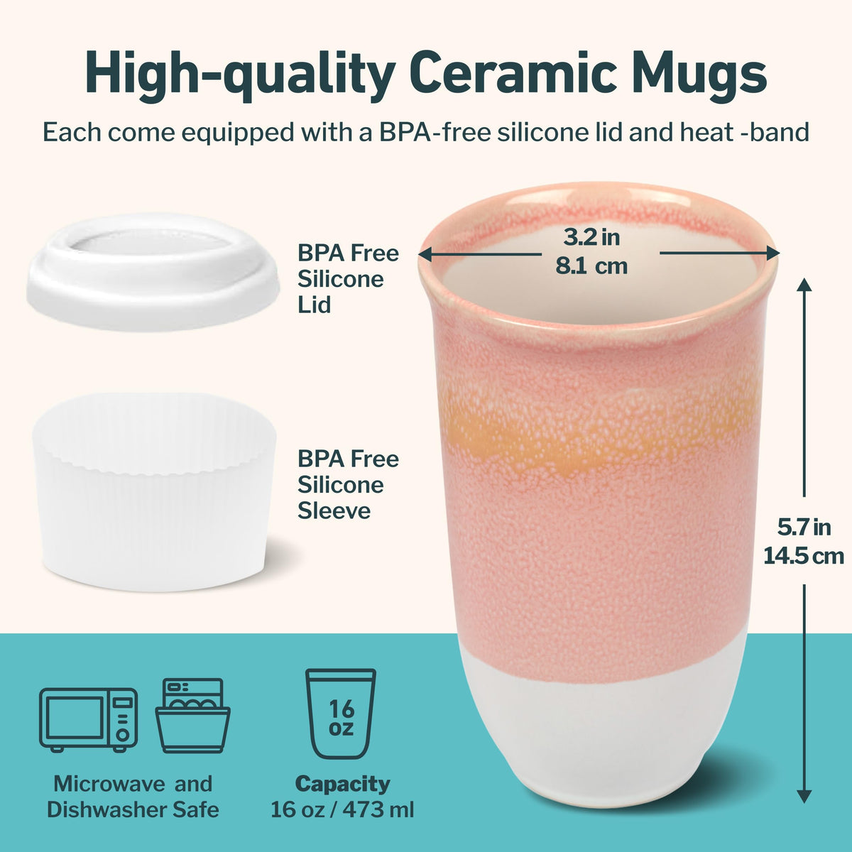 Travel Mug On the Go Coffee Mug Microwave & Dishwasher Safe Green Tumbler