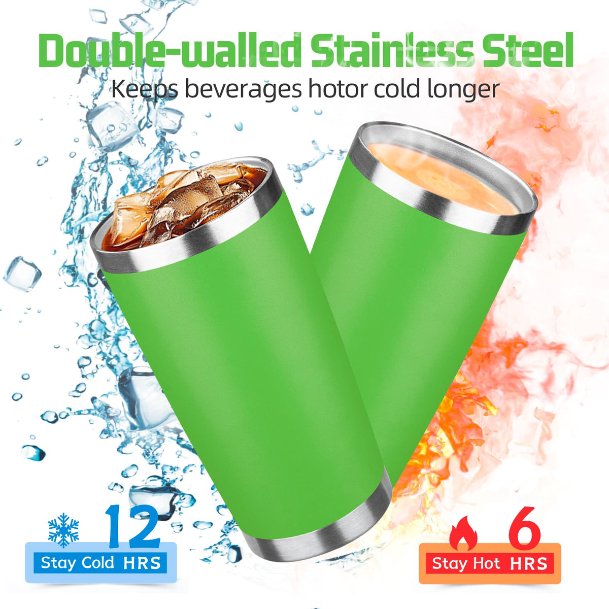 20 oz Tumbler with Lids and Straws (4 Count)