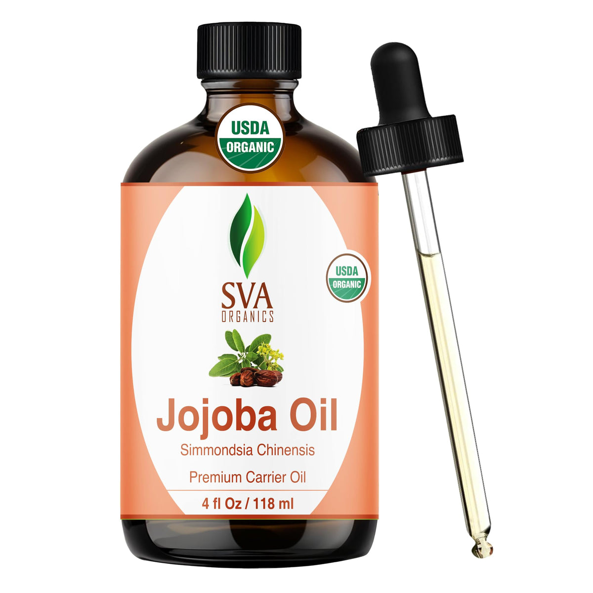 SVA Organic Jojoba Seed Carrier Oil with Dropper (4 Fl Oz)