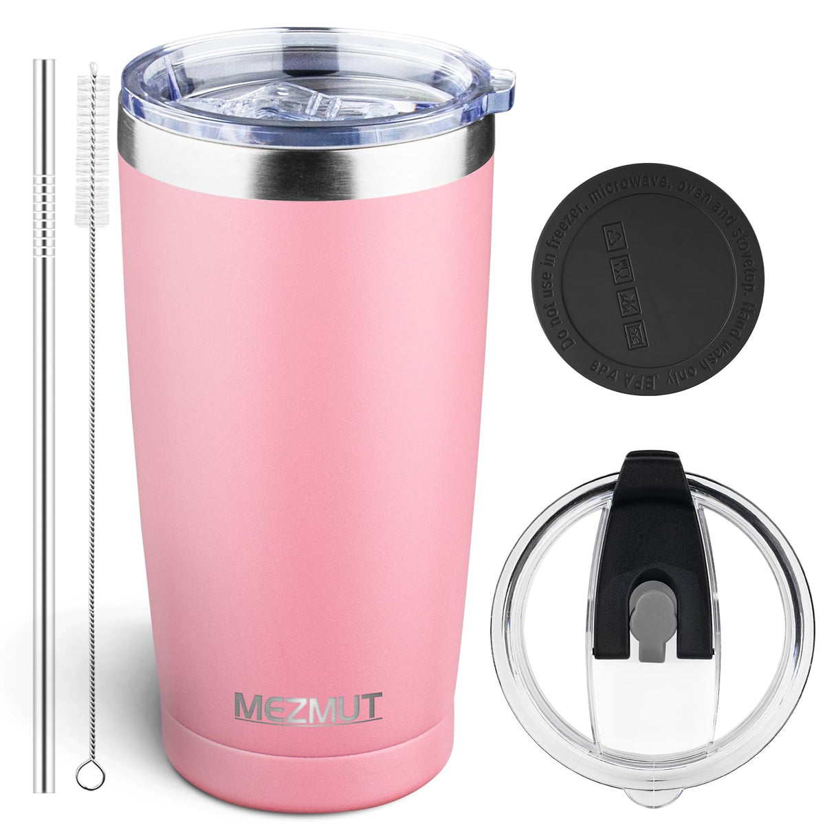 20oz Insulated Tumbler Cup Travel Coffee Mug with Lid Straw