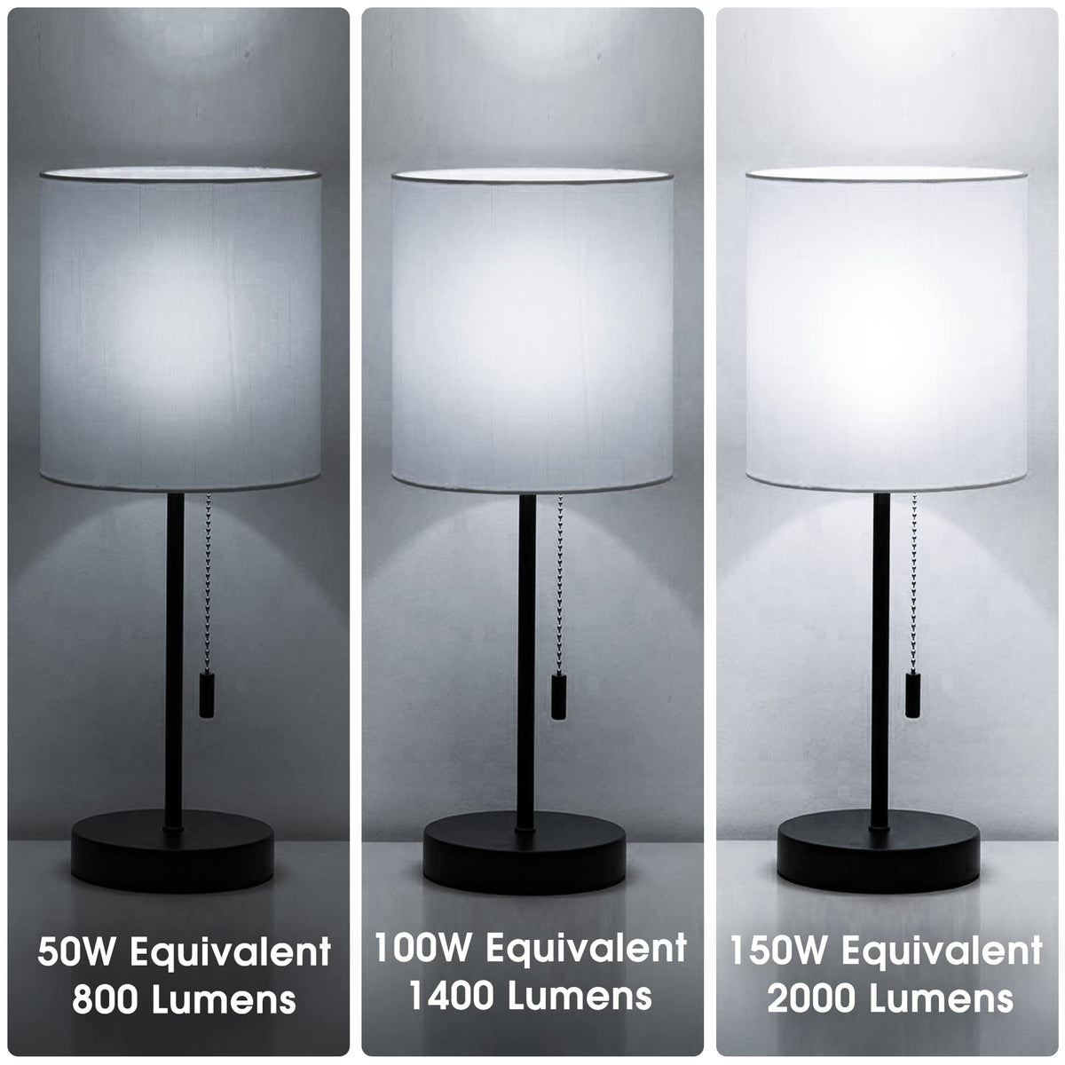 3 Way LED Light Bulbs 50 (2 Count)