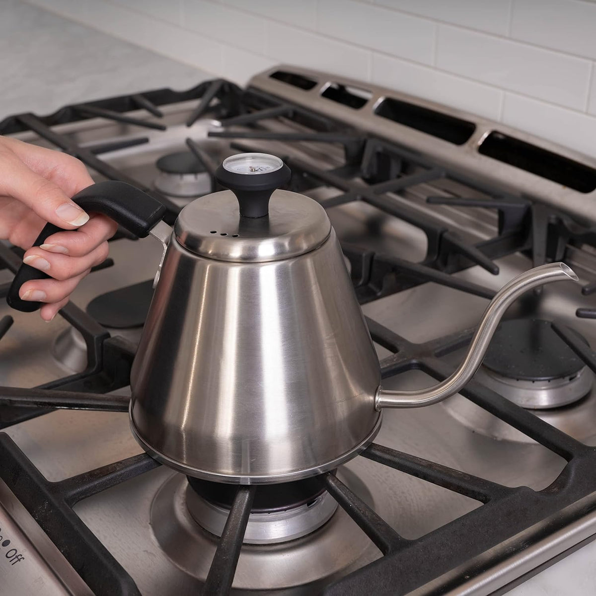London Sip RiteTemp Gooseneck Kettle with Thermometer