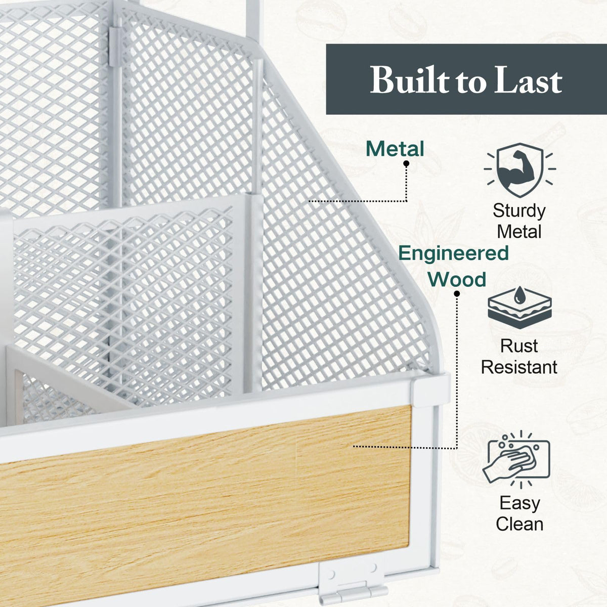 Countertop Coffee Station Organizer