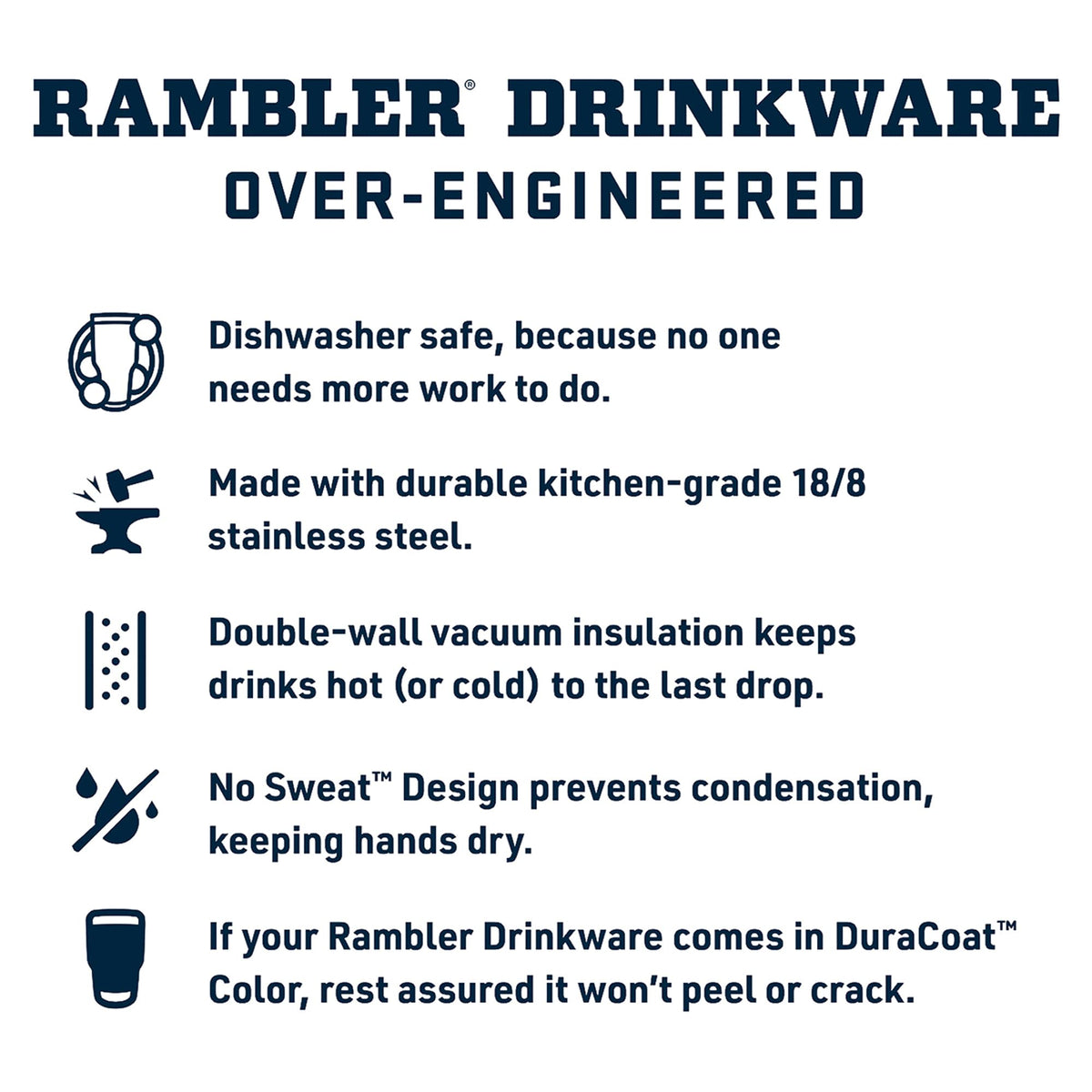 Rambler 35 oz Tumbler with Handle and Straw Lid