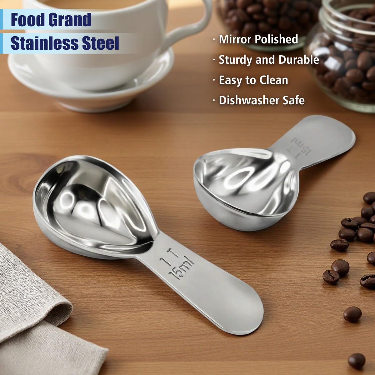 2Pcs 15ml Coffee Scoop 1 tablespoon