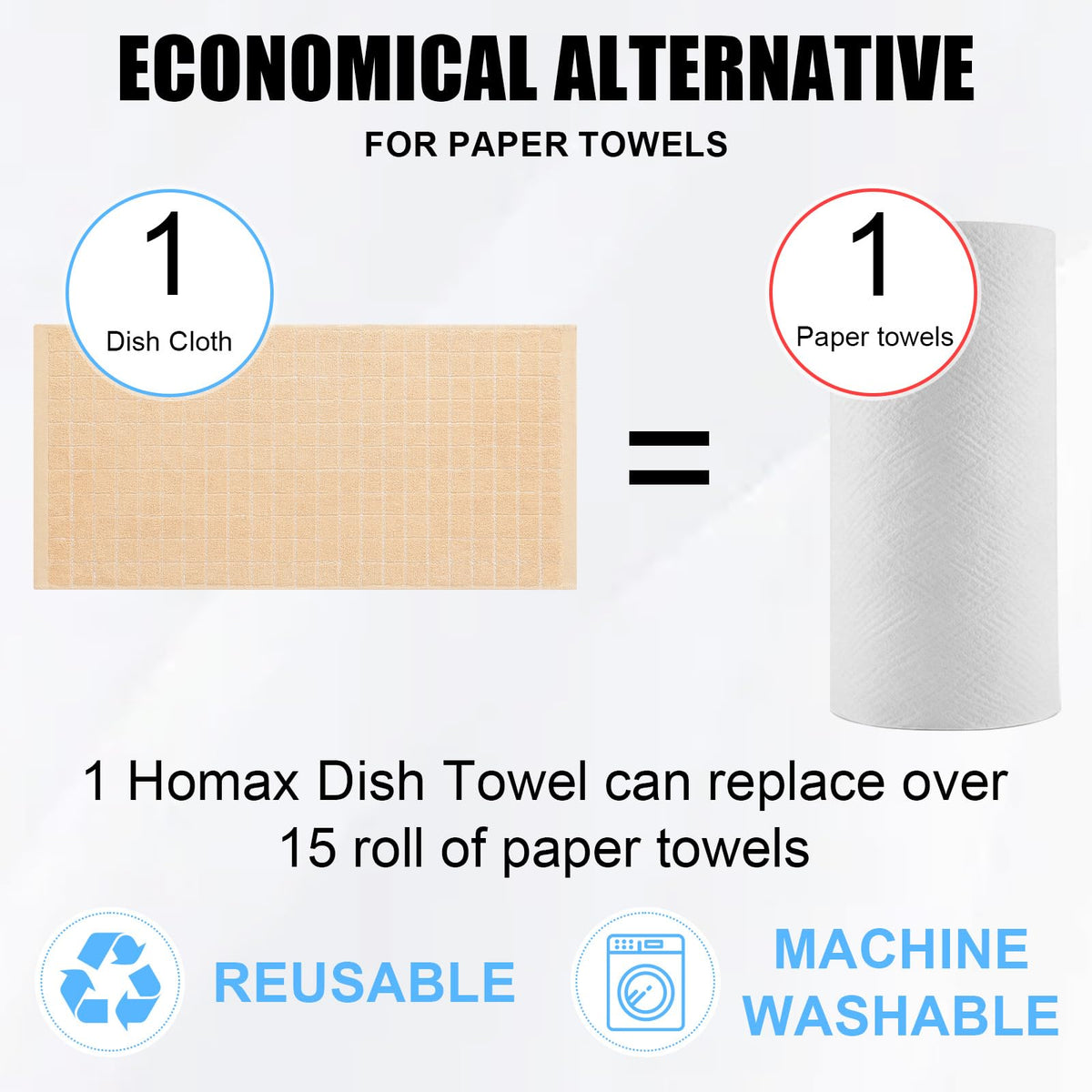 100% Cotton Terry Kitchen Towels (12 Count)