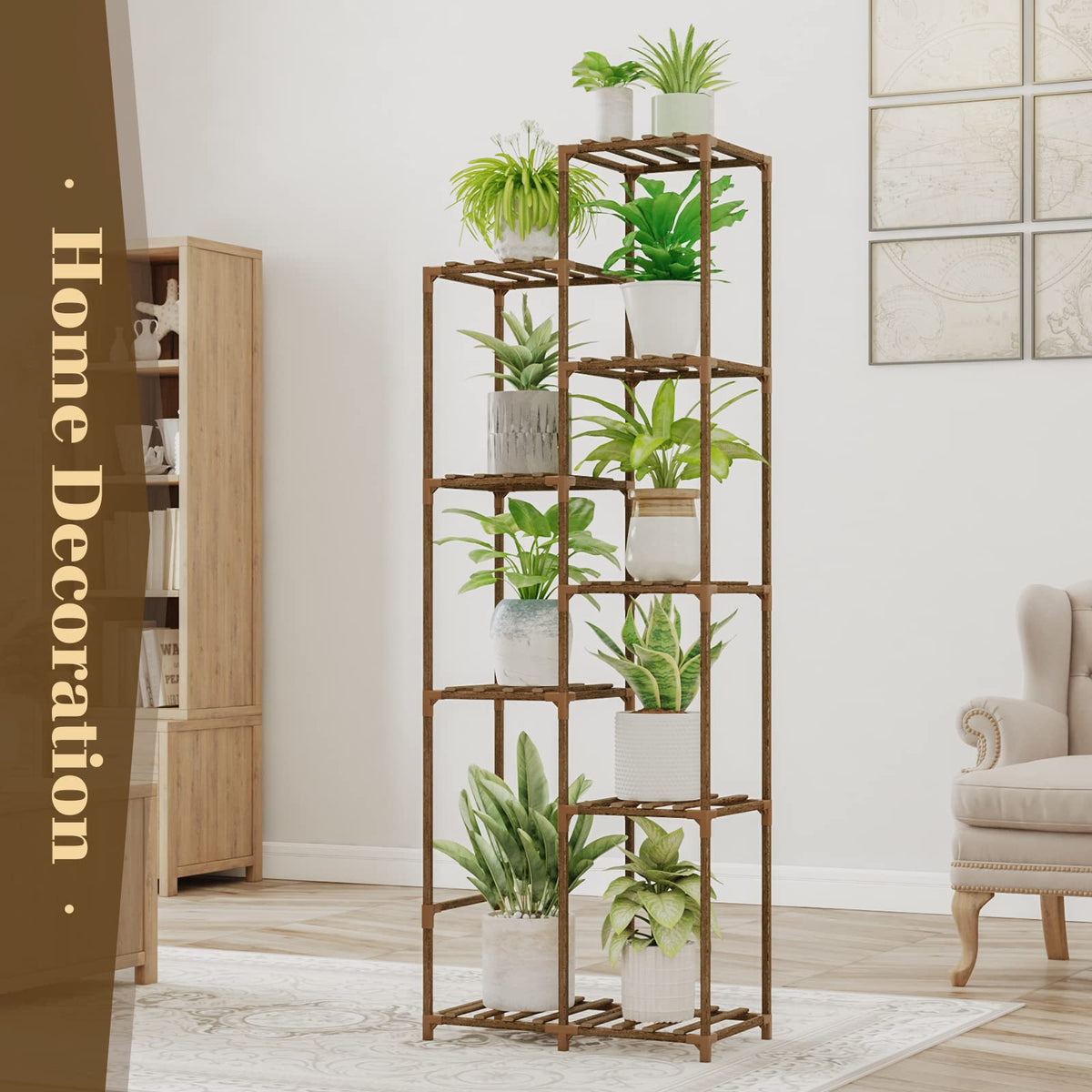 62 " Tall Plant Stand for Indoor Plants Outdoor Corner Plant Shelf