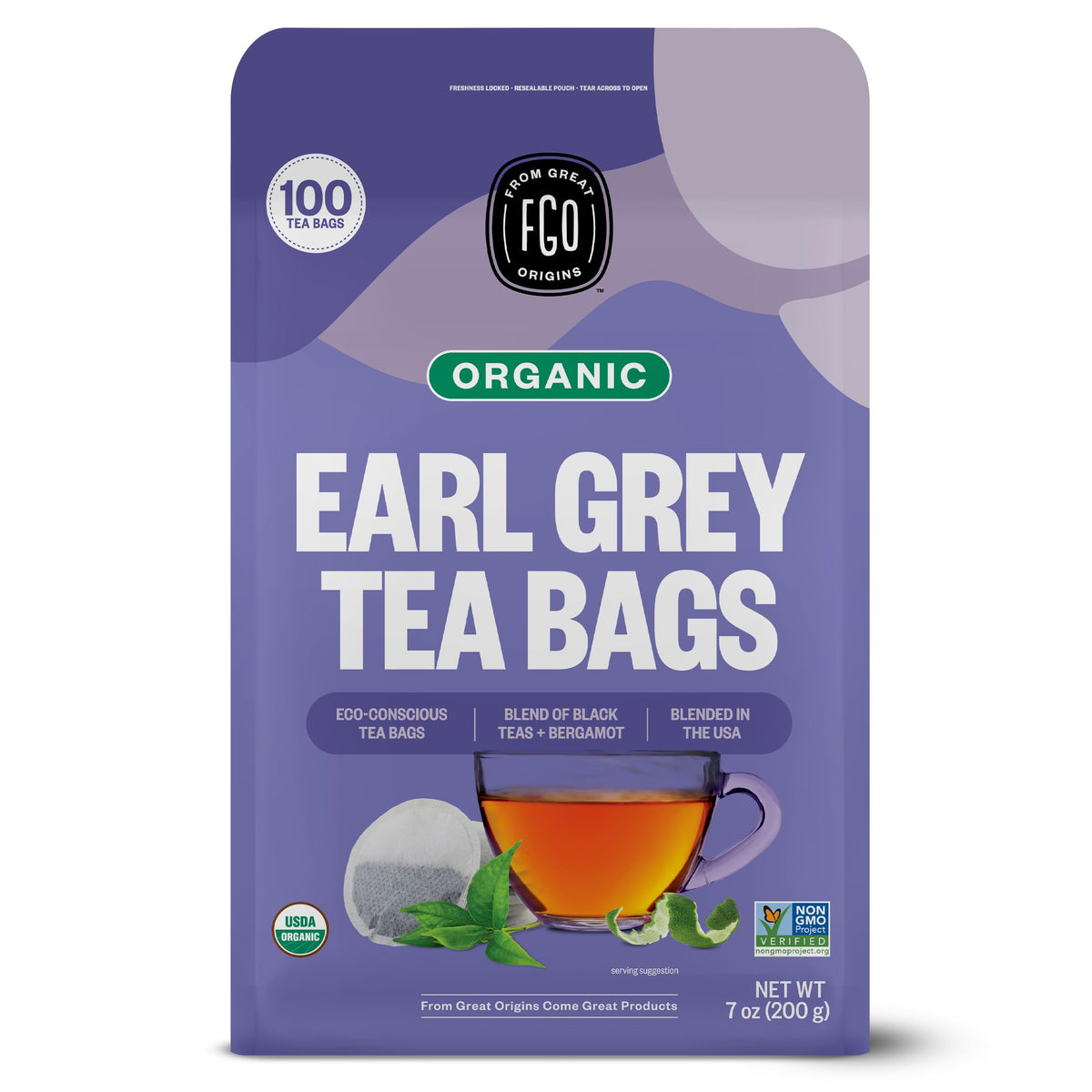 Organic Earl Grey Black Tea (100 Count)