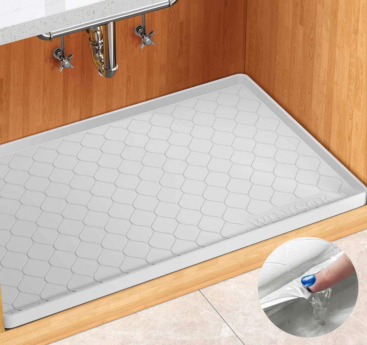 Waterproof Under Sink Mat 34" x 19"