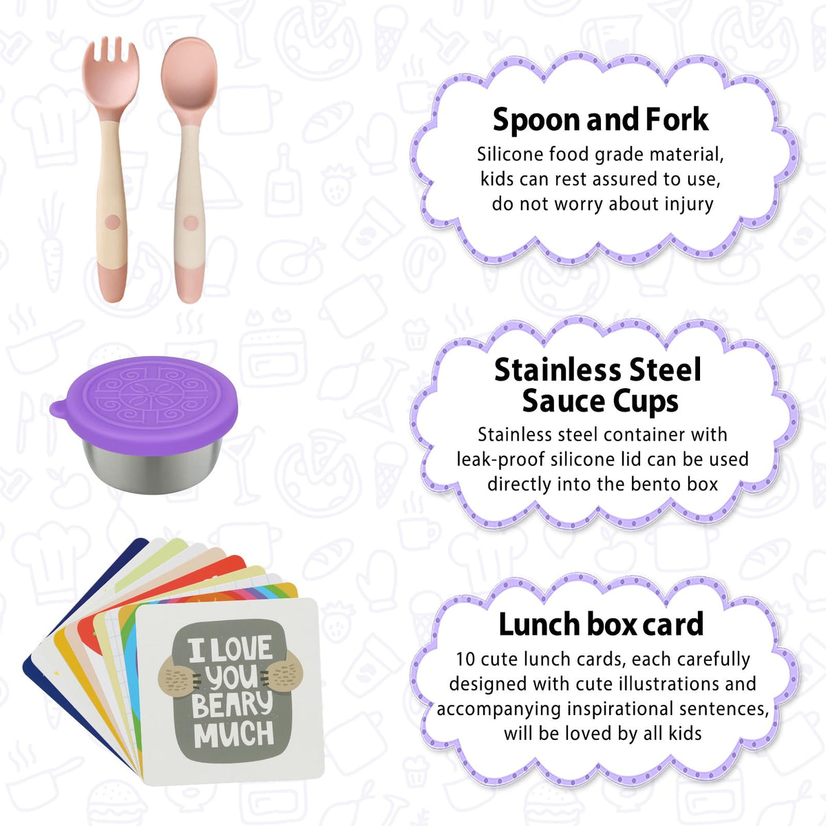 Bento Lunch Box for Kids with 12oz Soup Thermo Leak (6 Count)