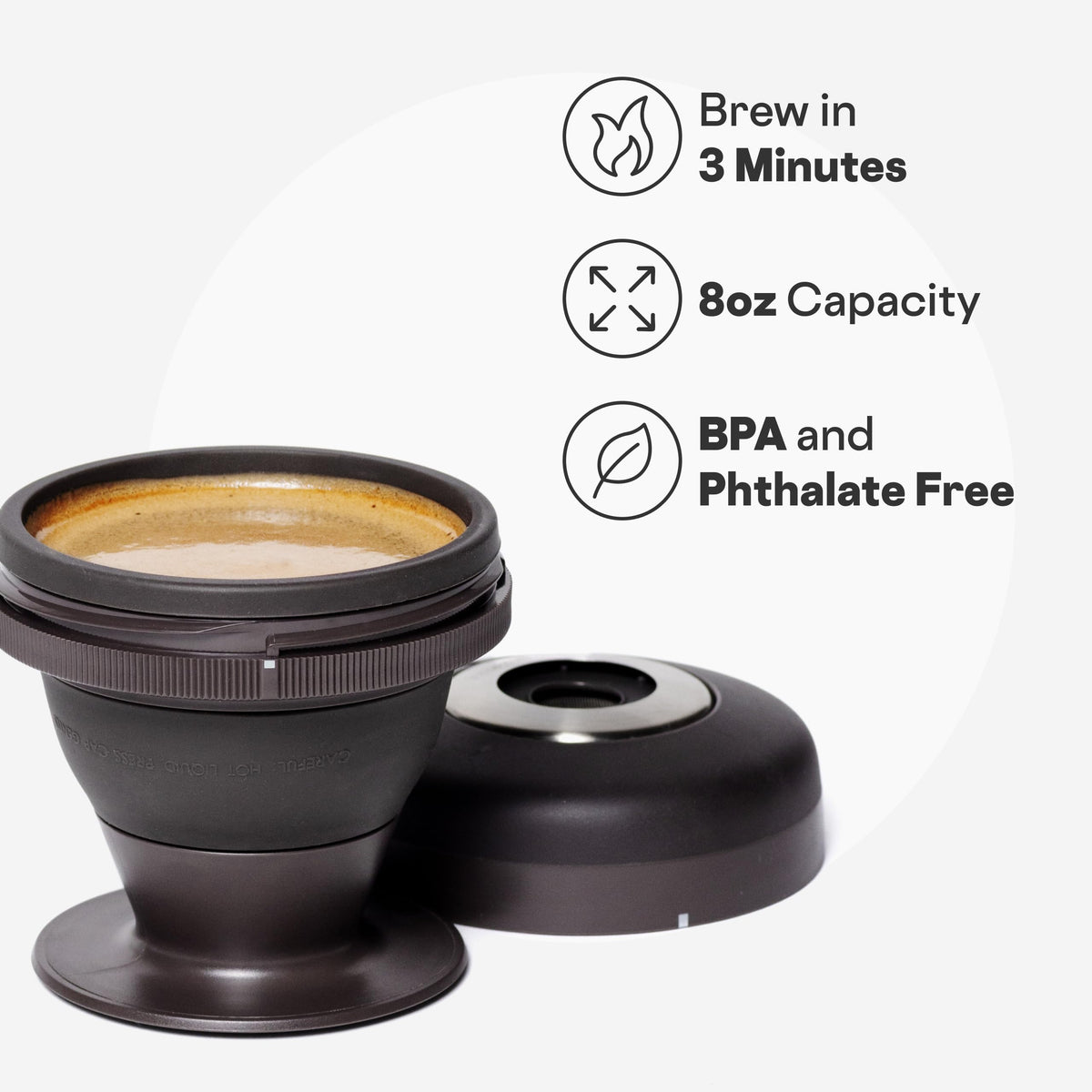 Coffee Palmpress 8 oz Collapsible French Press