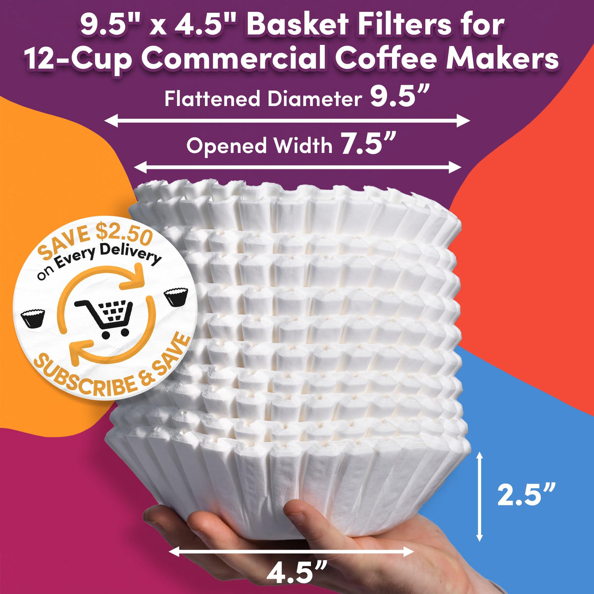 12 Cup Commercial Coffee Filters (500 Count)