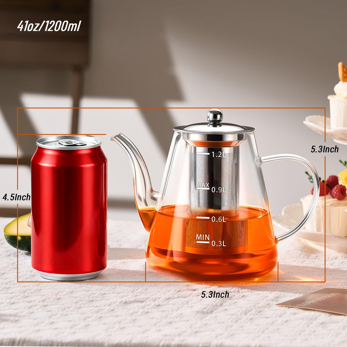 44oz Glass Teapot with Infuser
