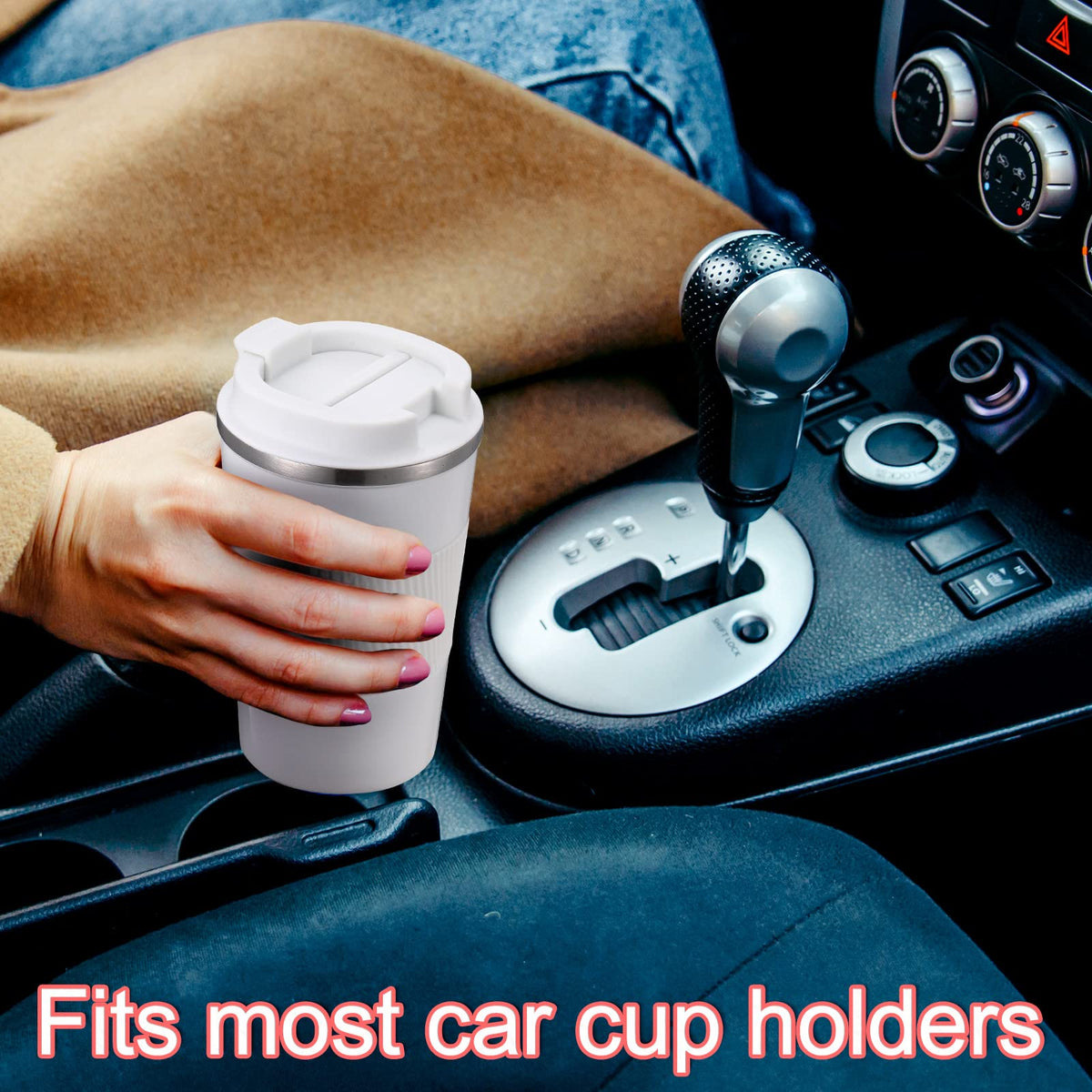 6 Pcs 12 oz Travel Coffee Mug with Lid Leakproof Coffee Tumbler Bulk Insulated Cup Stainless Steel Mug Reusable for Hot Cold Drink Tea (6 Count)