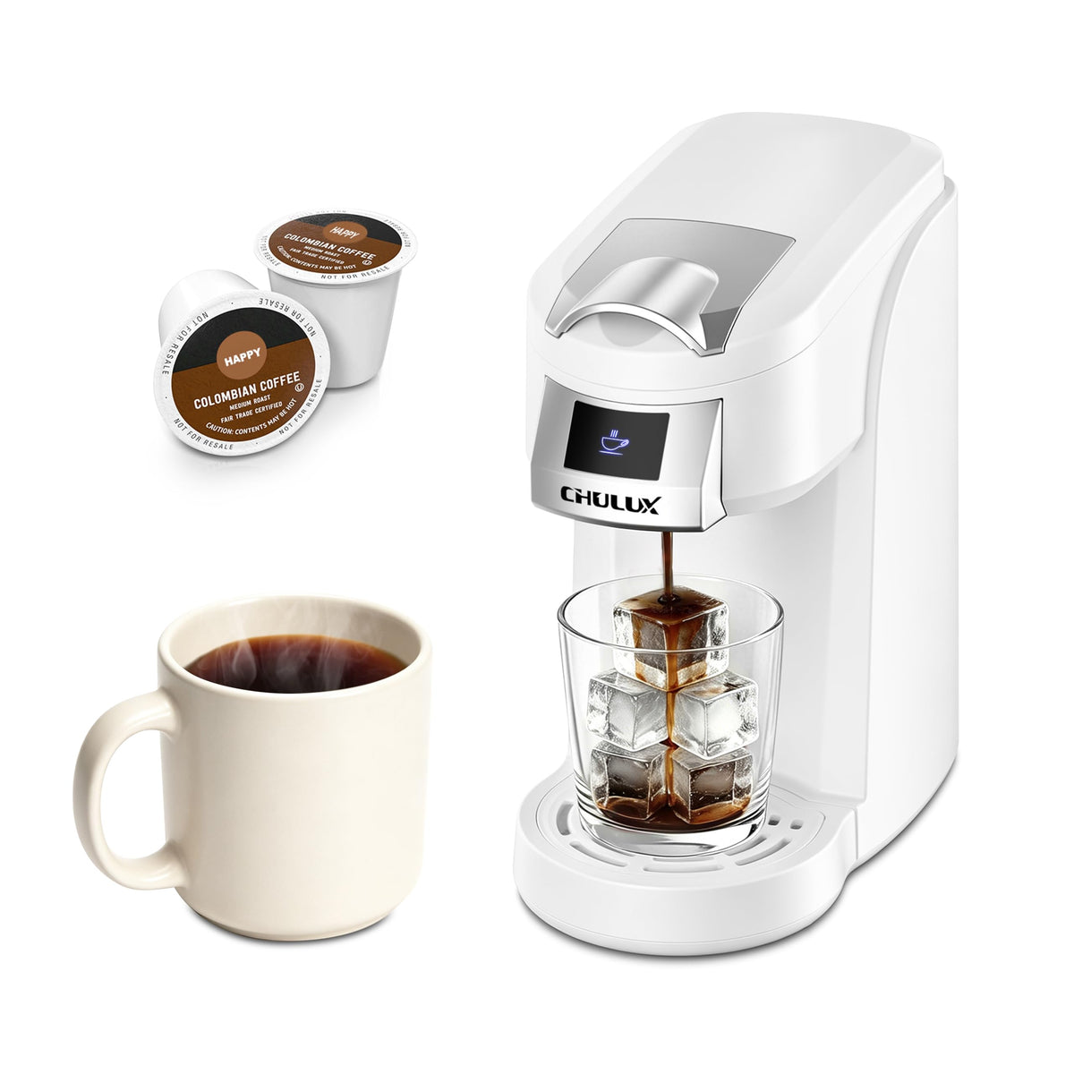 Lite Single Serve Coffee Maker for K Cup with One Touch Brew