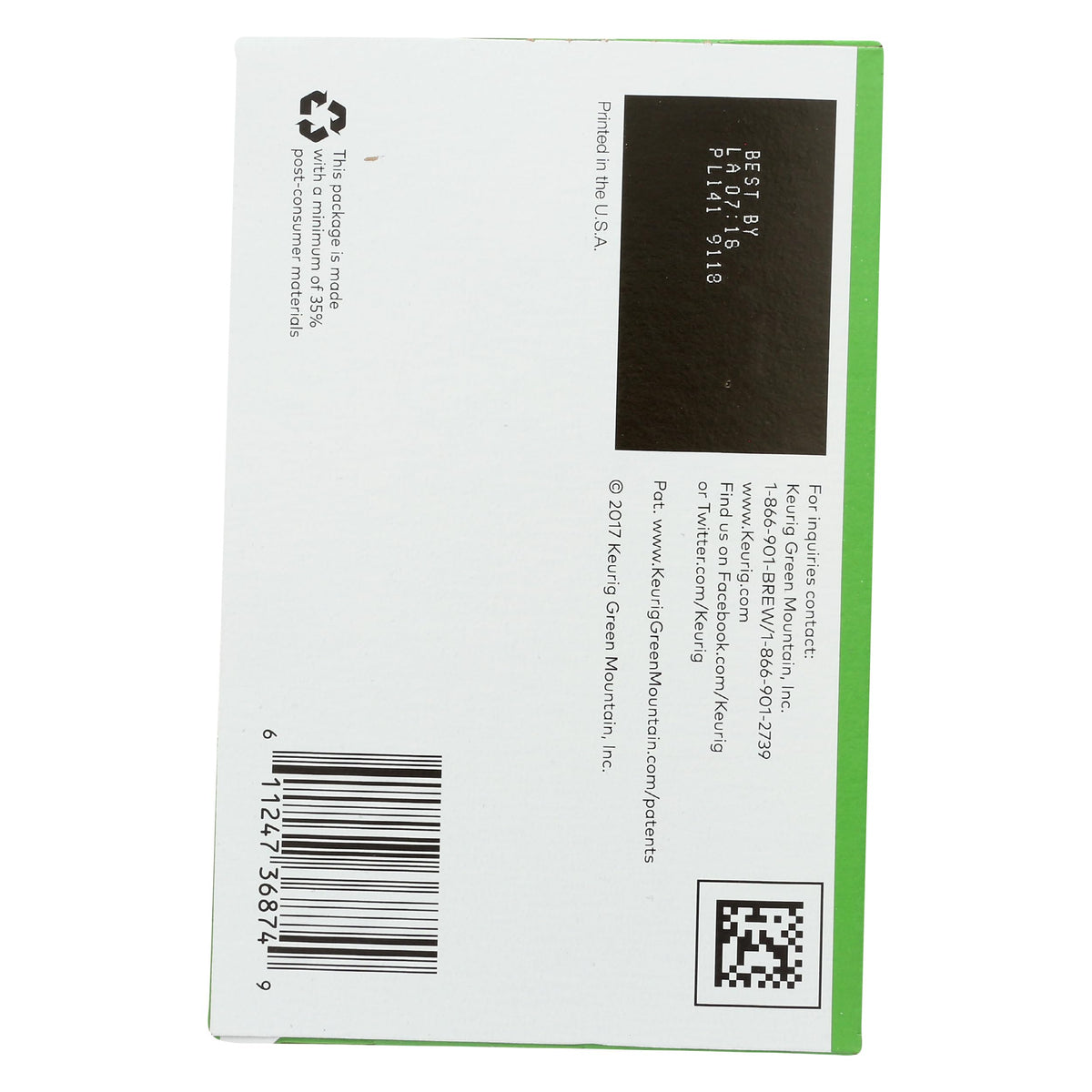 GREEN MOUNTAIN Costa Rica Paraiso K Cup (12 Count)