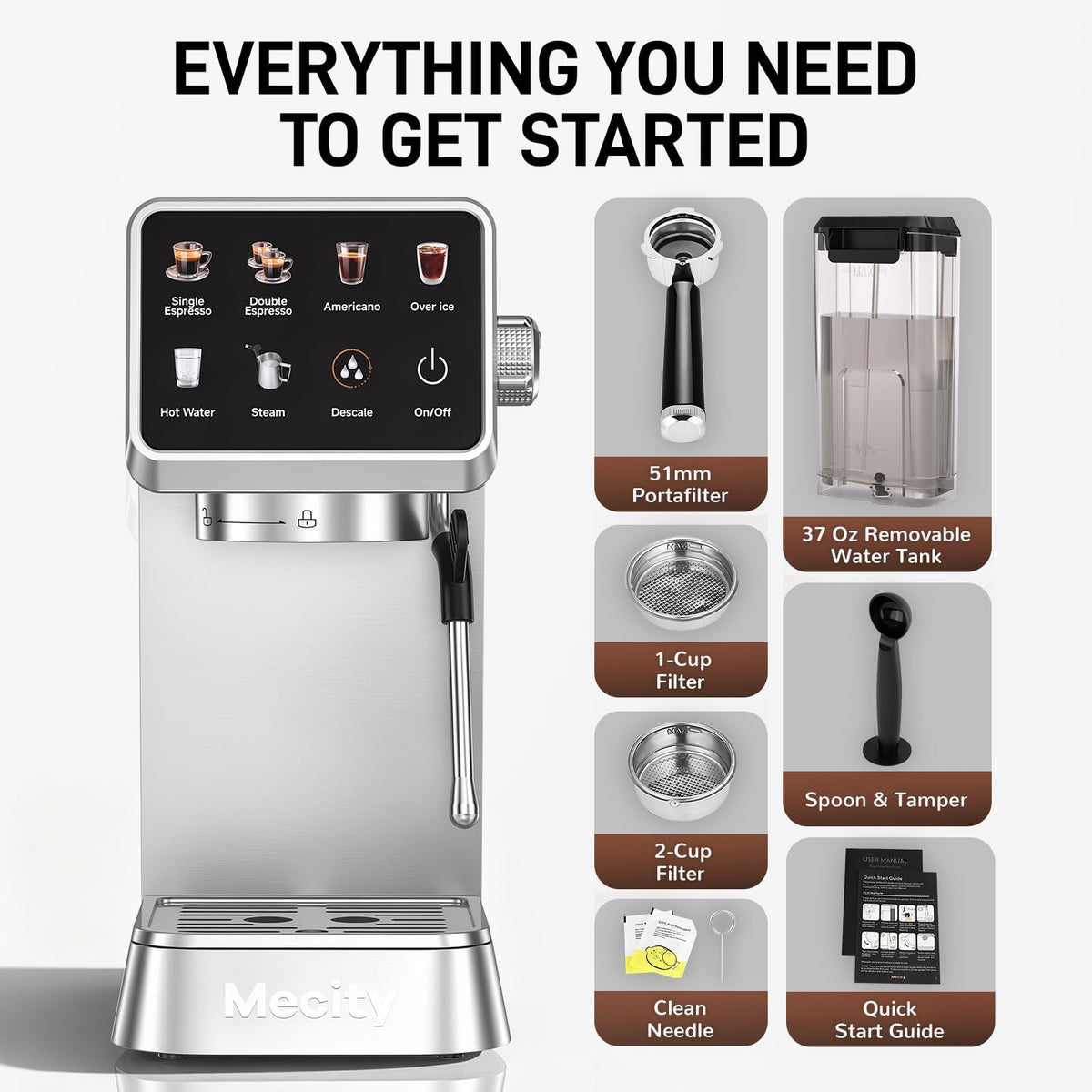 20 Bar Espresso Machine with Milk Frother