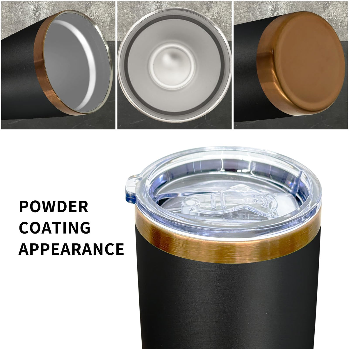 20 oz Insulated Tumbler With Lid and Straw Black