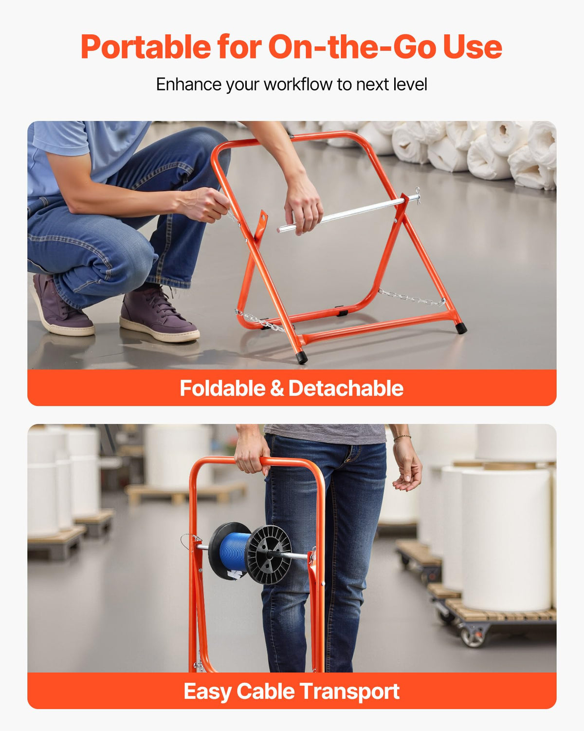 Cable Caddy Heavy Duty Steel Frame