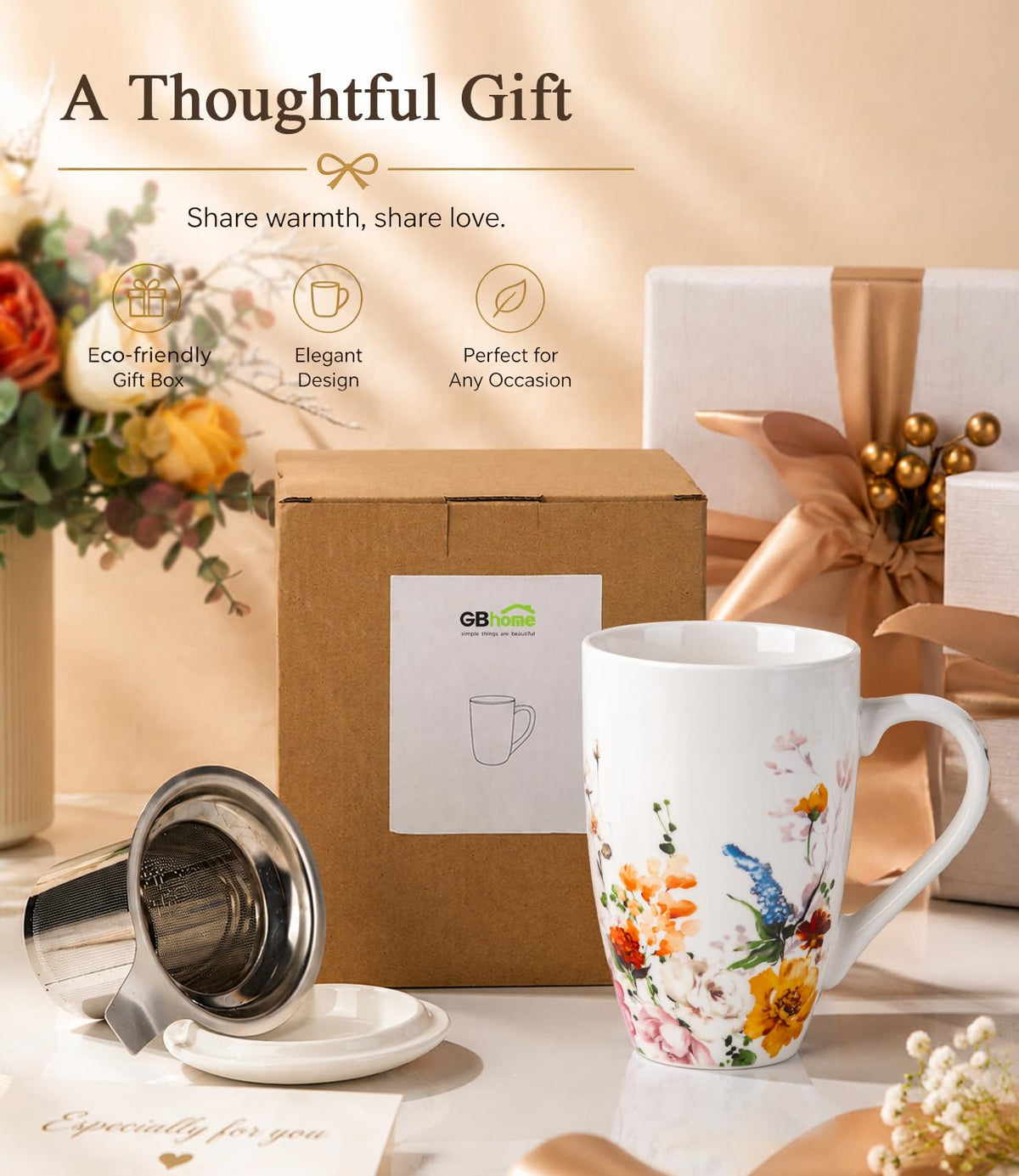 Tea Mug with Infuser and Lid