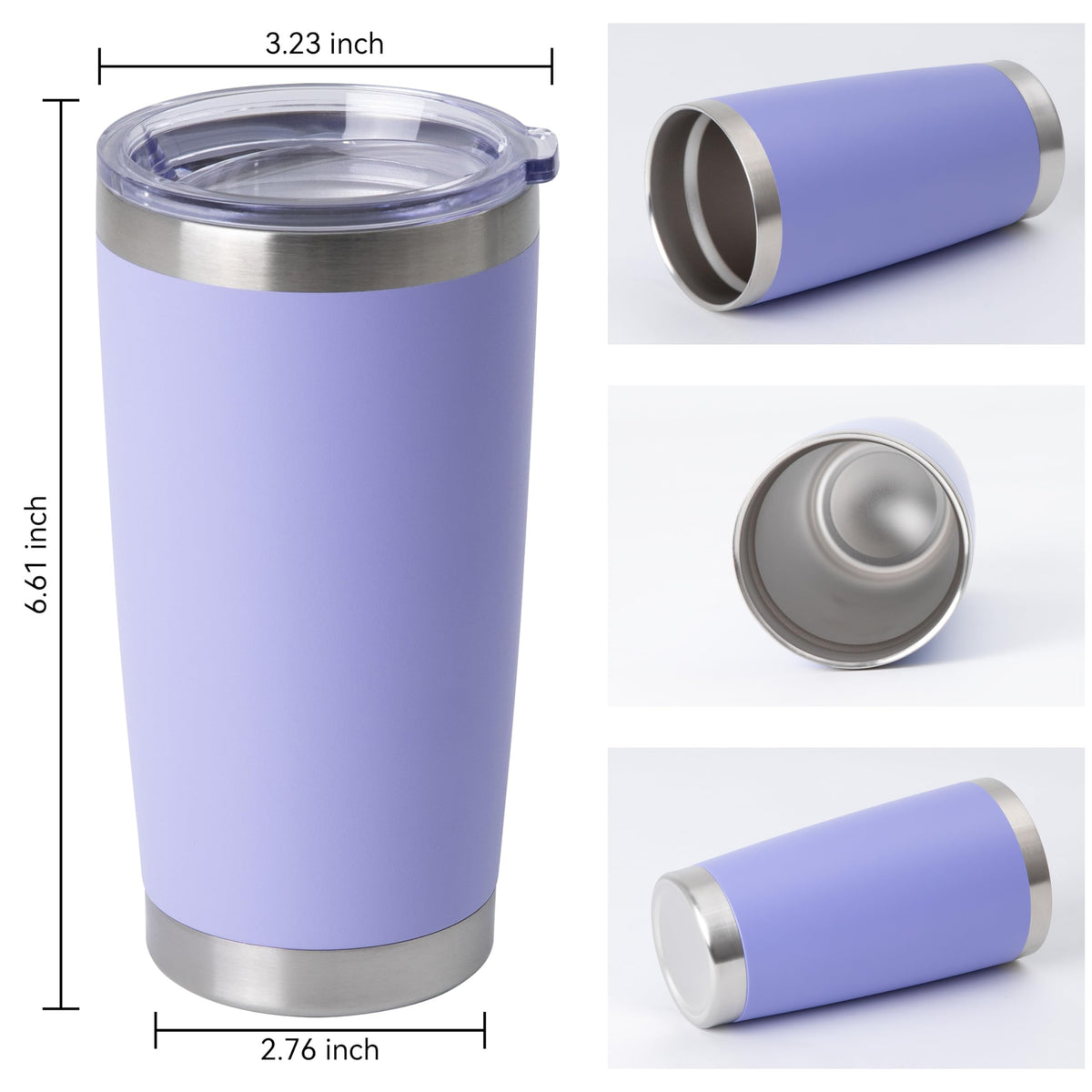 20oz Stainless Steel Tumblers Bulk (12 Count)