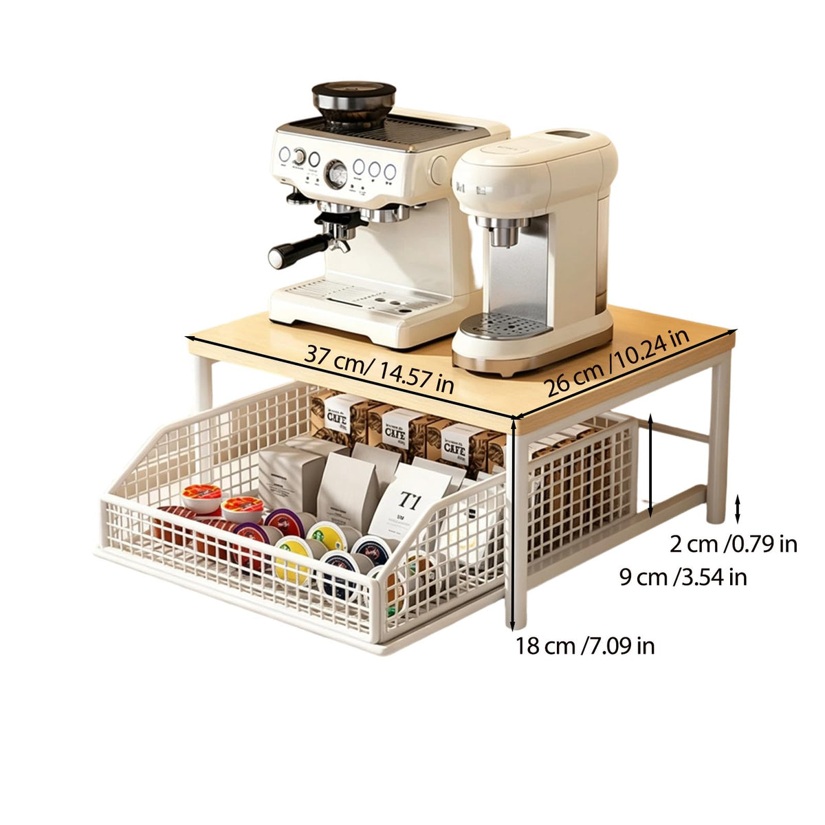 Coffee Pod Holder with Drawers