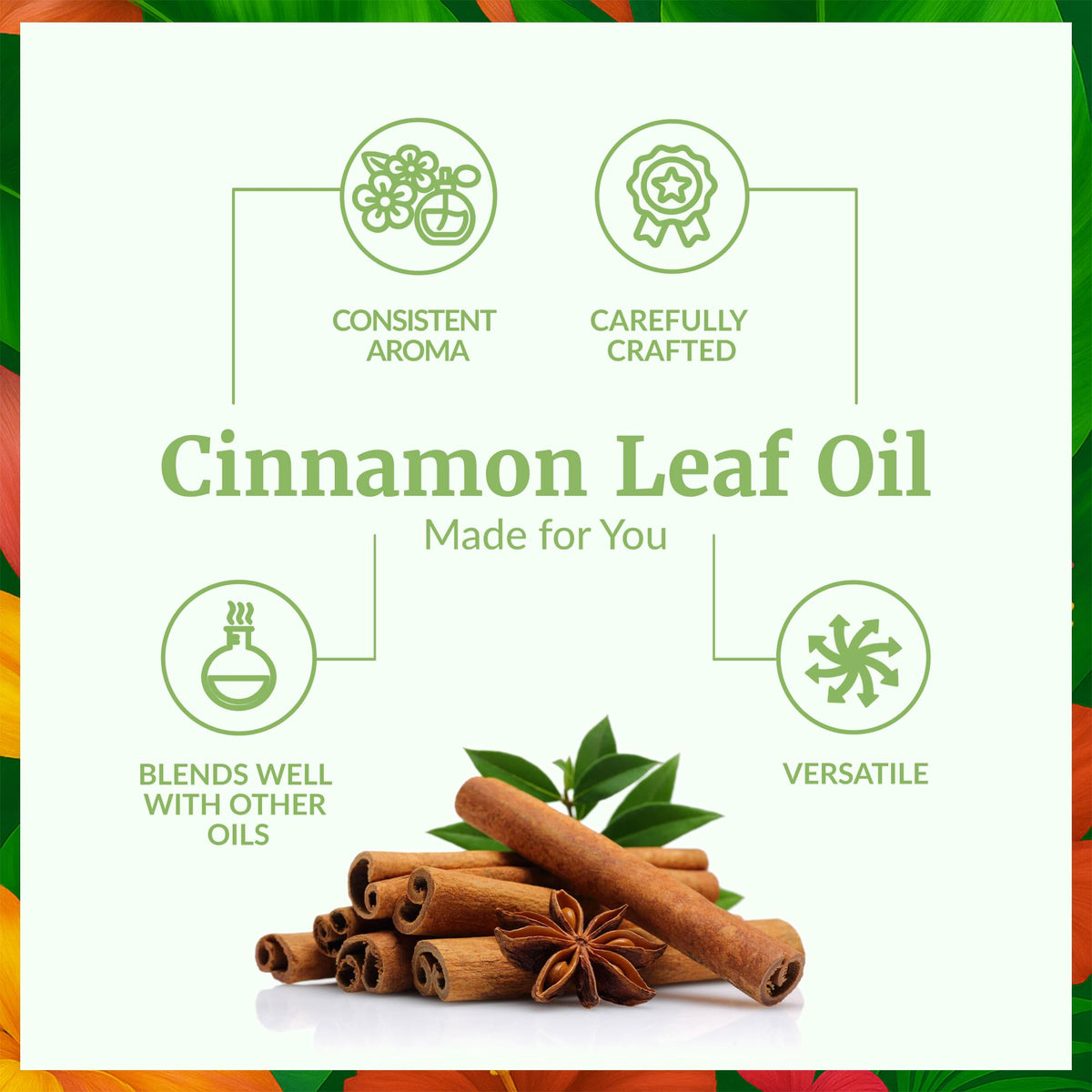 SVA Cinnamon Leaf Essential Oil with Dropper (4 Fl Oz)