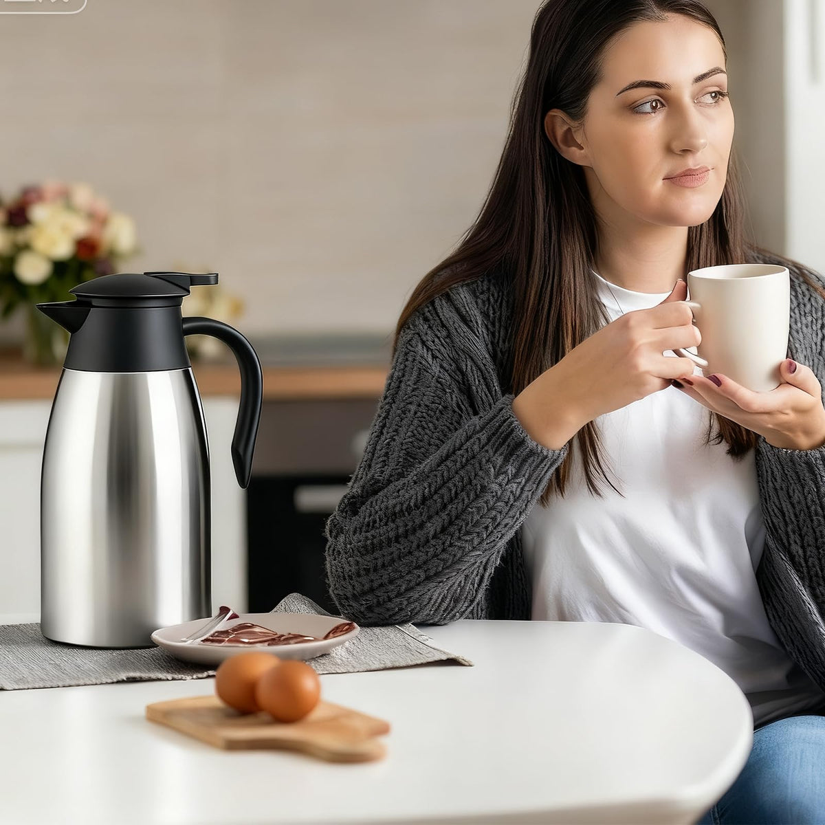 4 PCS 68 Oz Thermal Coffee Carafe with 4 PCS Brushes (4 Count)